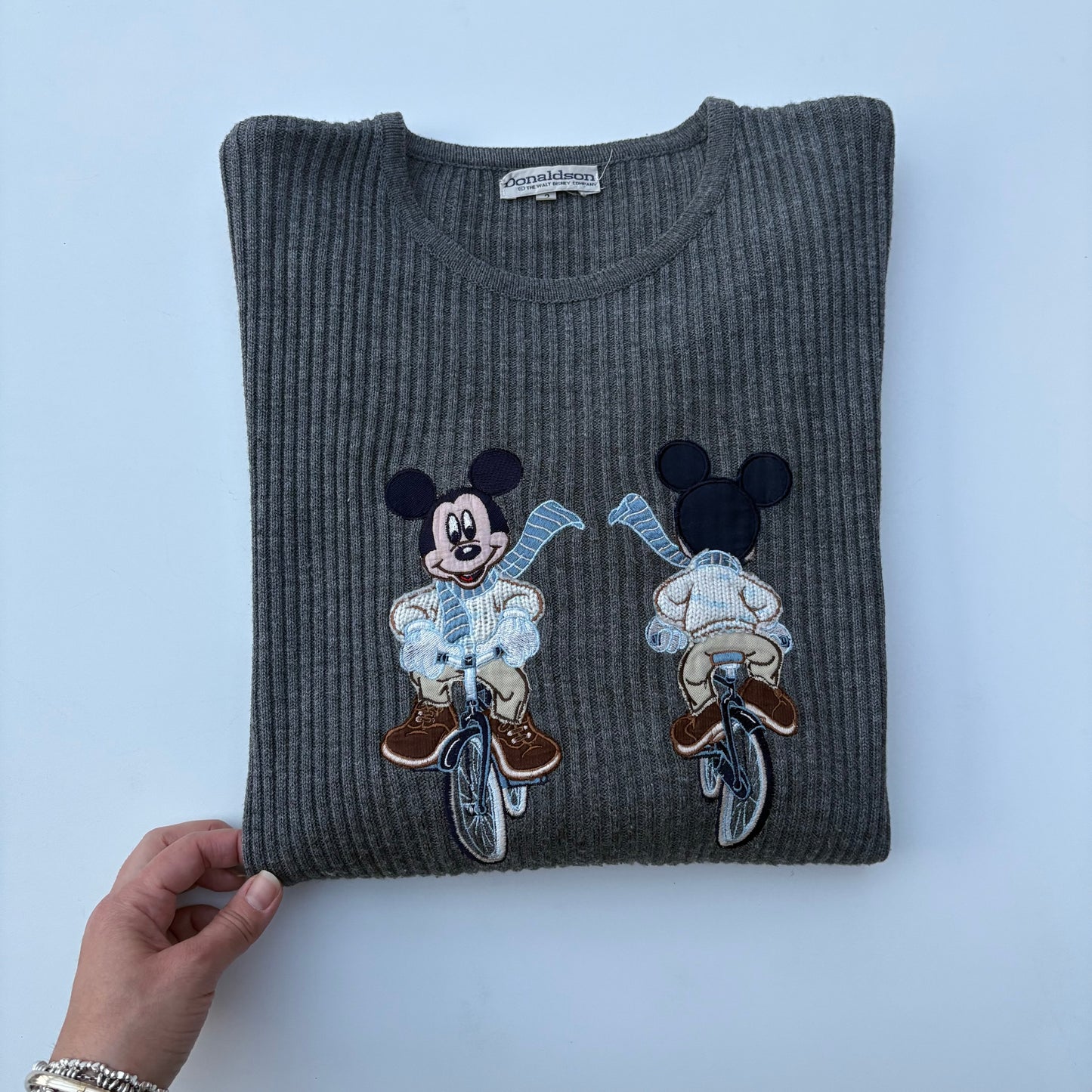 Donaldson grigio a coste con Topolino per due