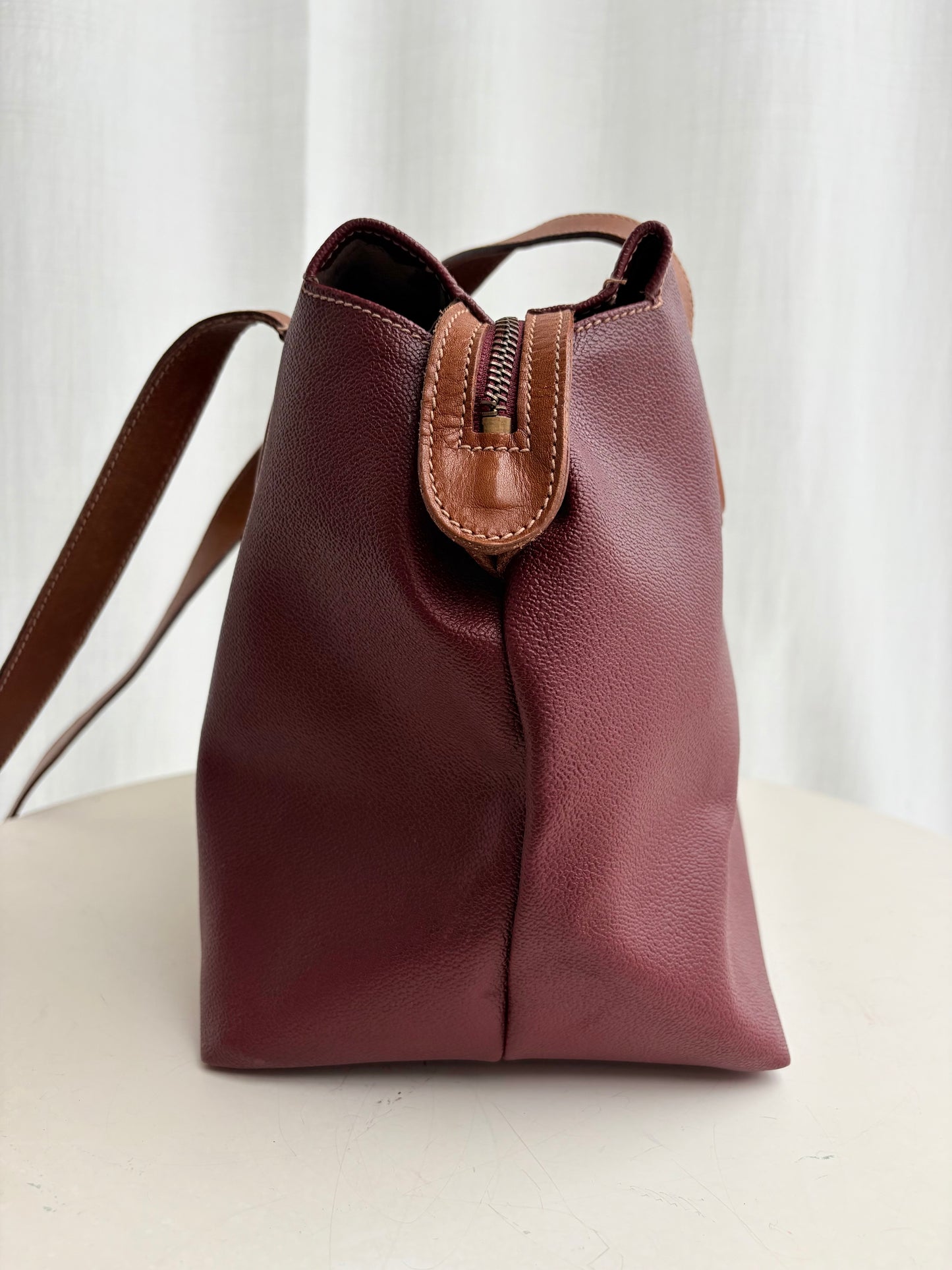 Borsa burgundi a tracolla Trussardi
