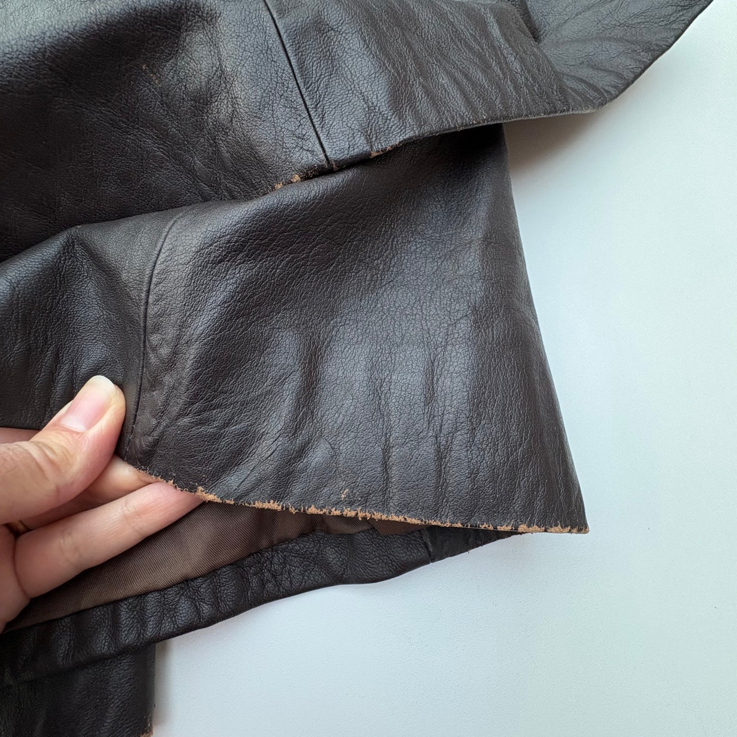 Trench vintage in pelle