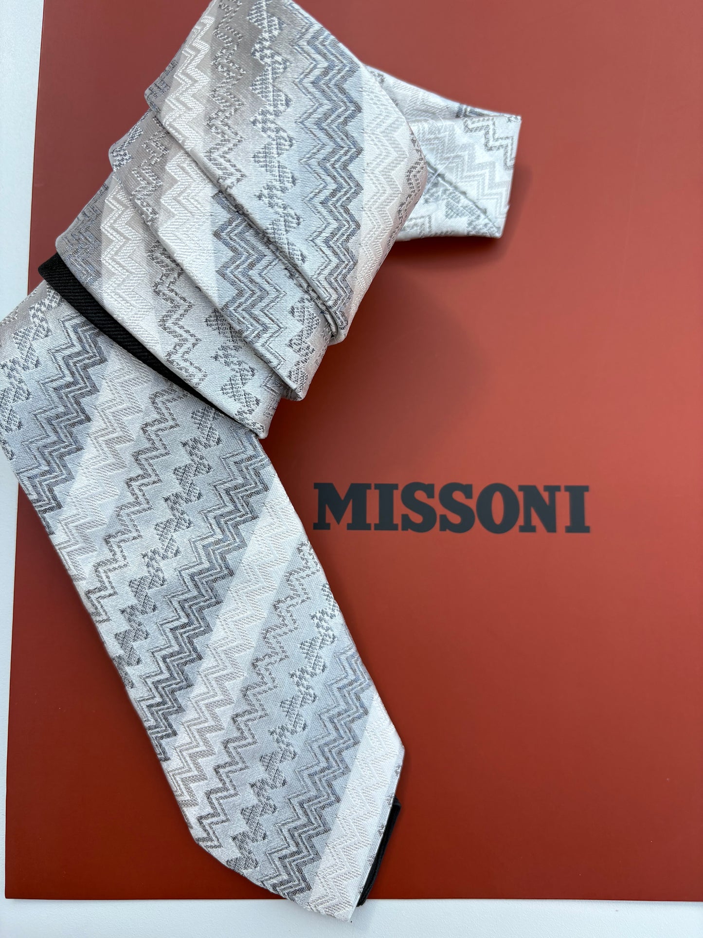 Cravatta Missoni ecru grigio