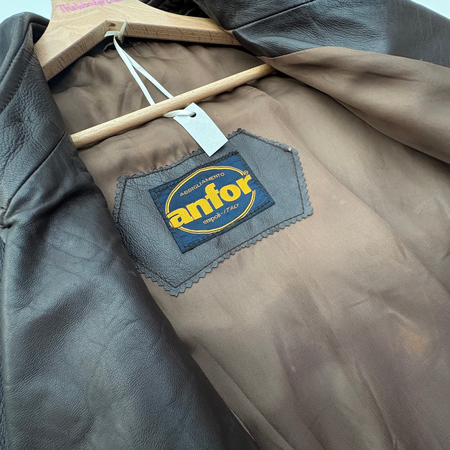 Trench vintage in pelle