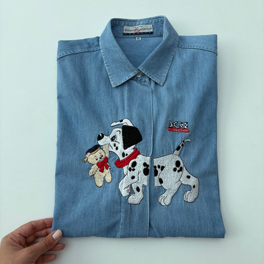 Camicia jeans con dalmata