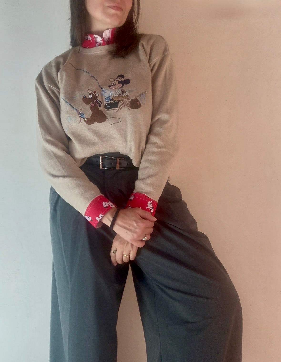Camicia Schvili rossa con dalmata
