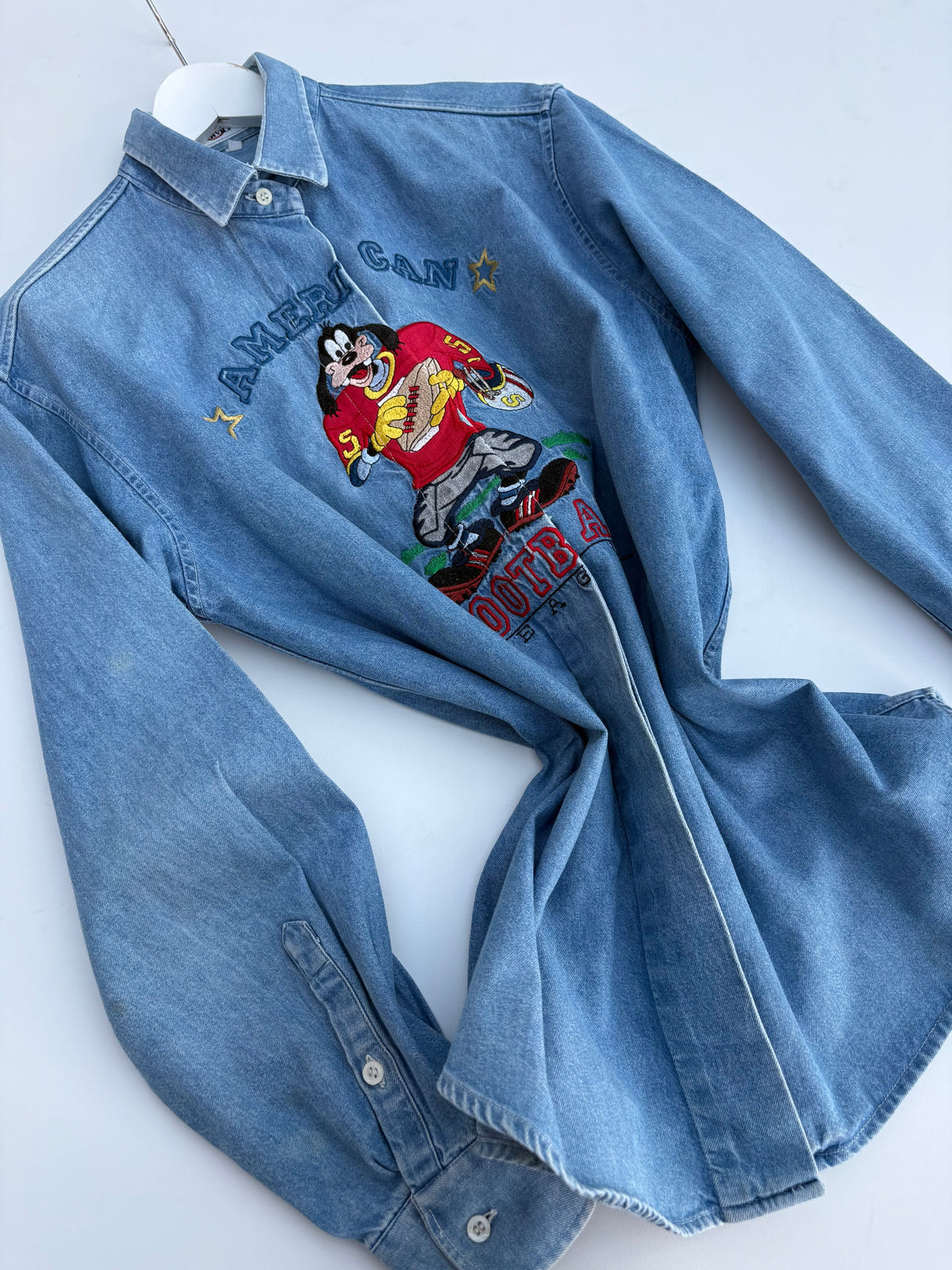 Camicia Schvili jeans con Pippo rugbista