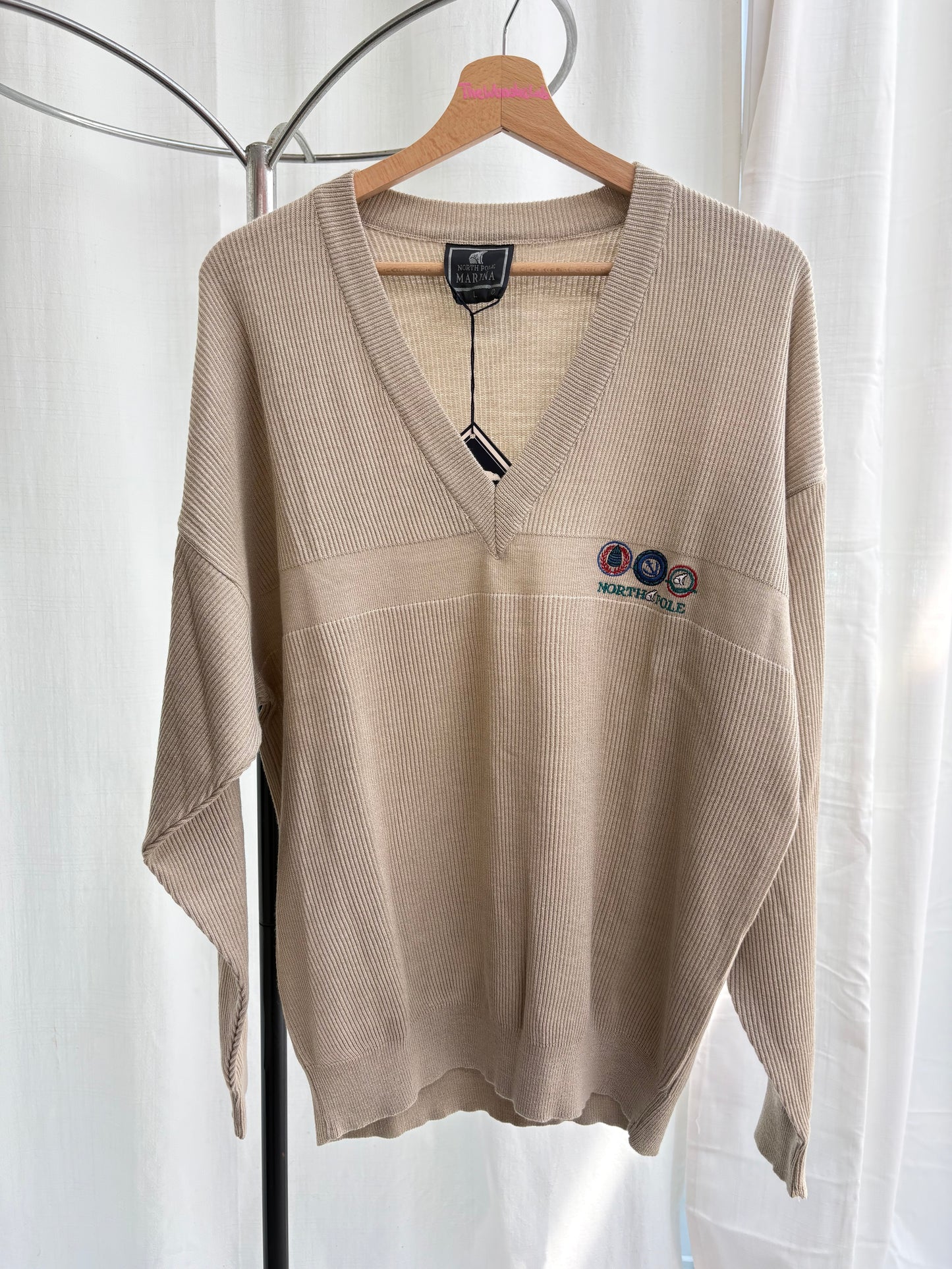 Pull scollo a V tortora