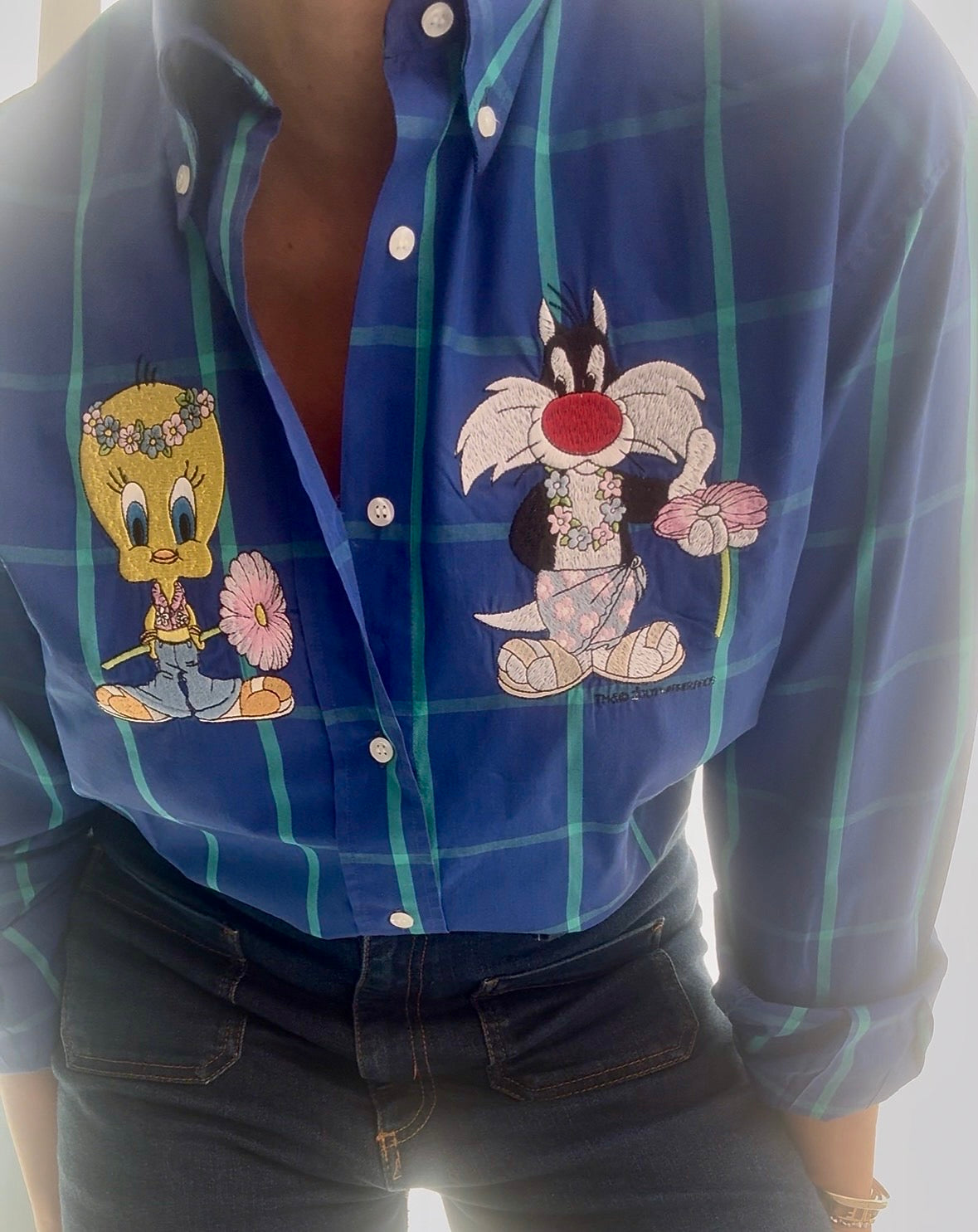 Camicia Schvili madras Titti e Silvestro.