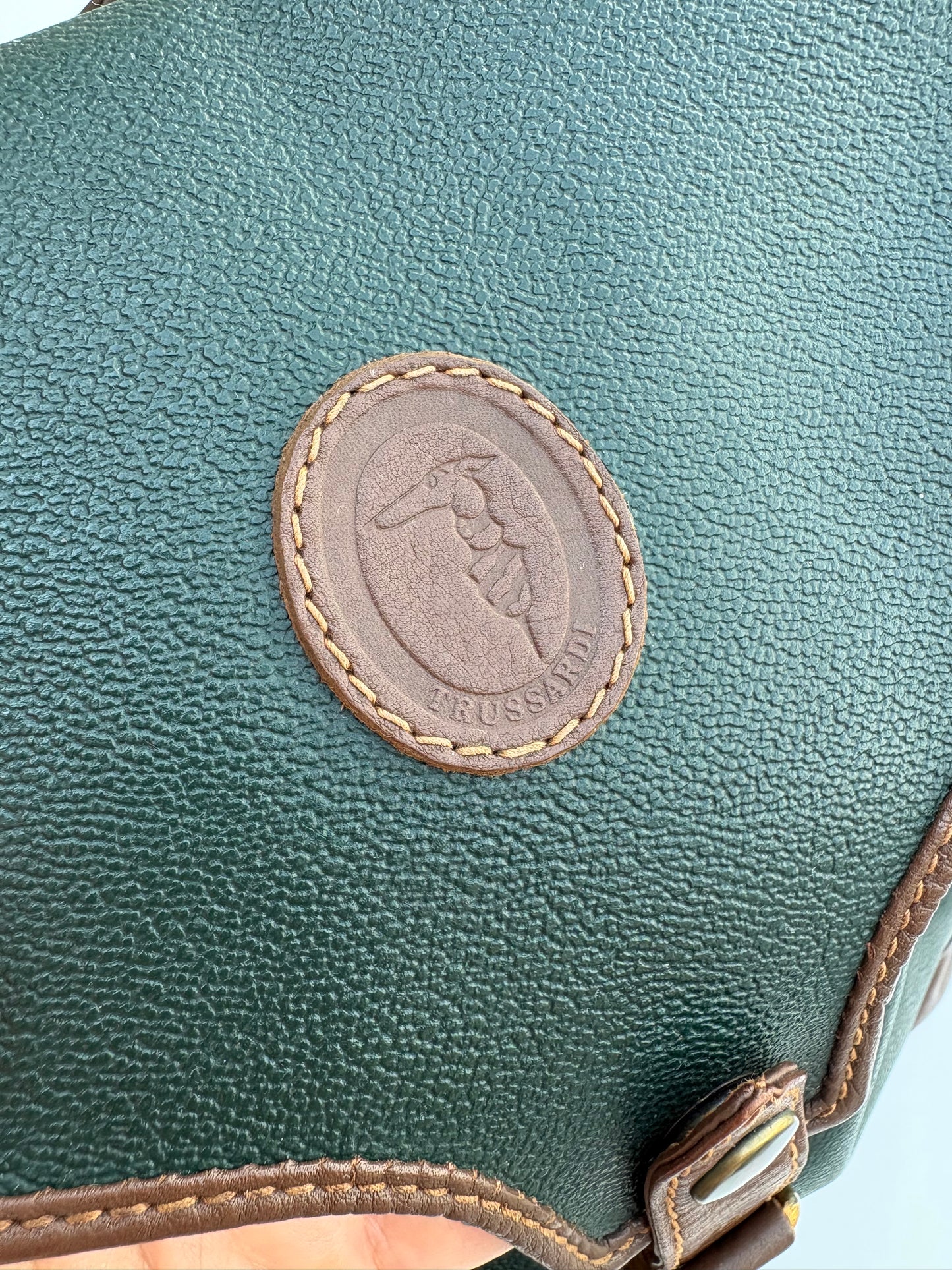 Secchiello Trussardi verde bosco con patta