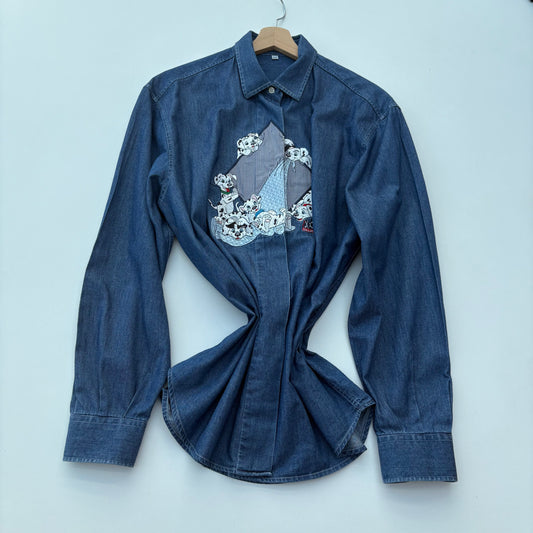 Denim shirt con dalmata