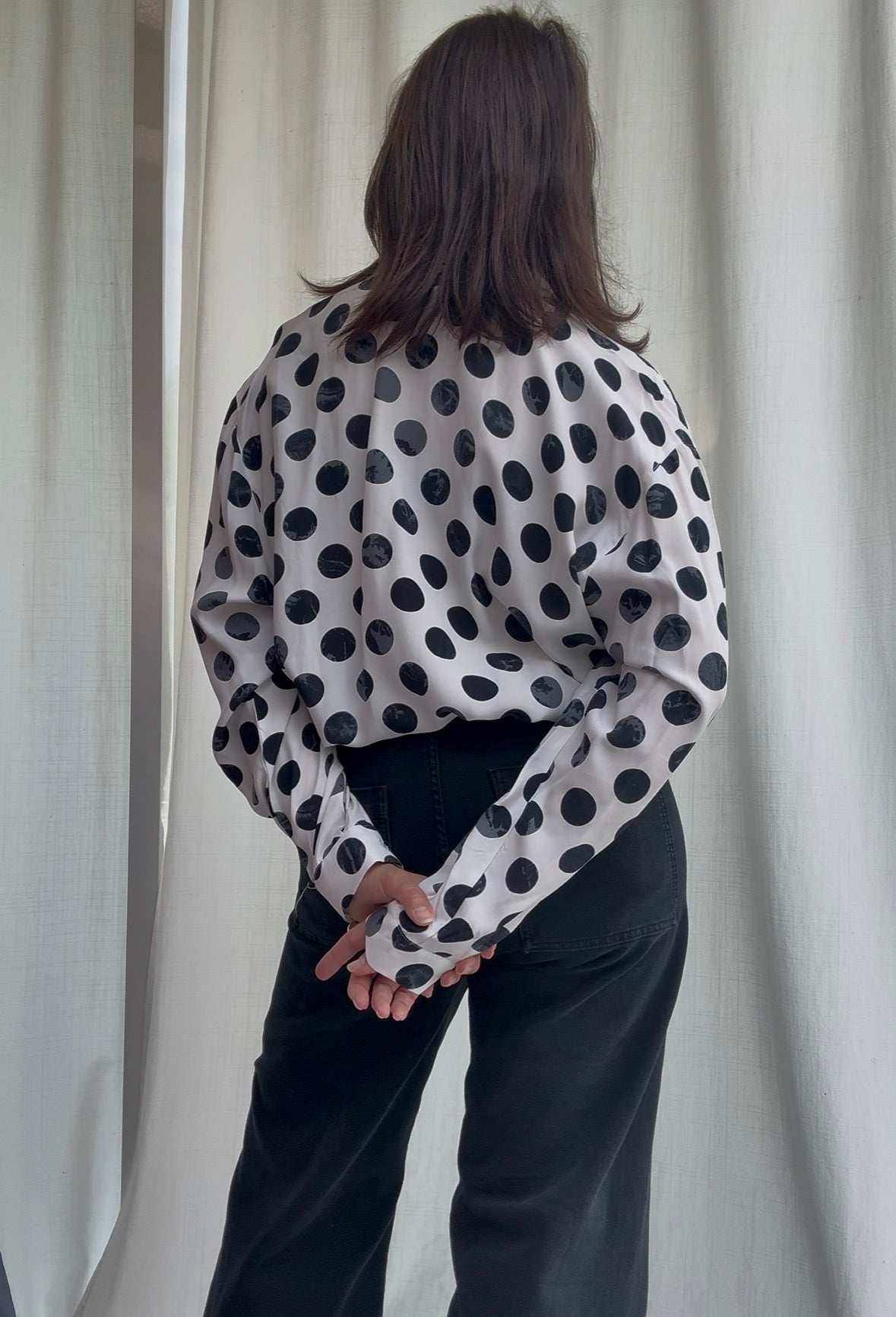 Camicia viscosa con mega pois