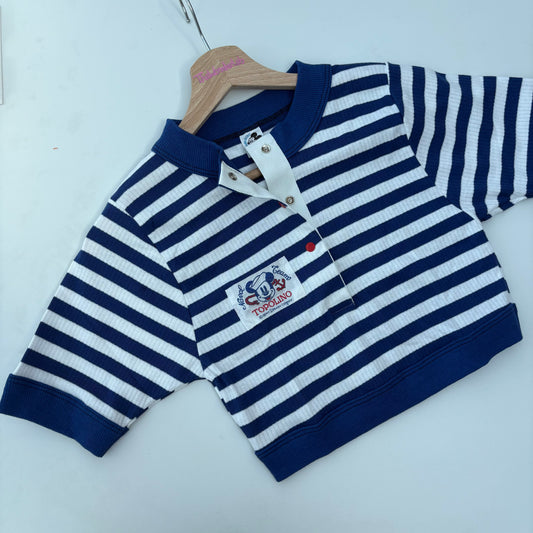 Crop top a righe Topolino