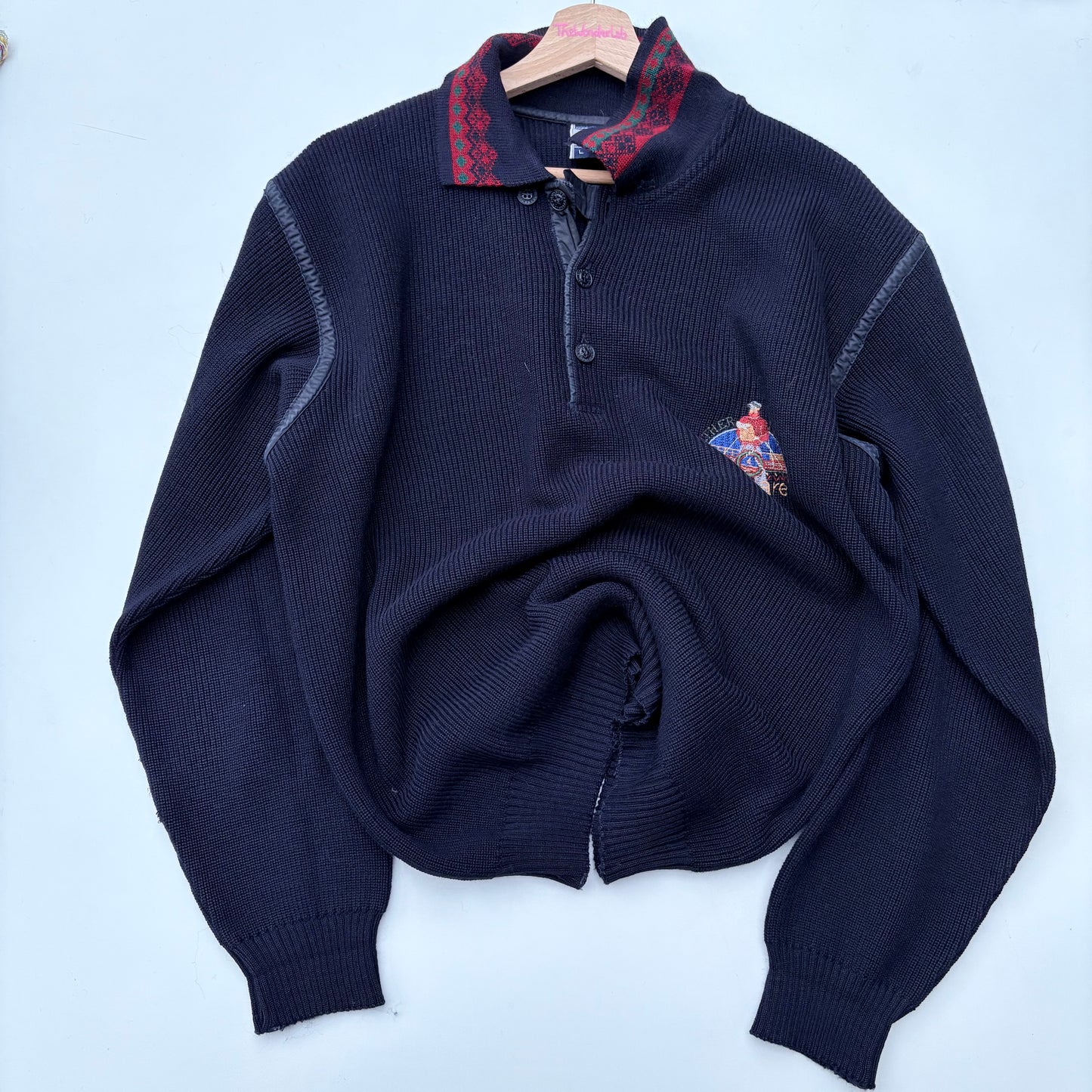 Polo in maglia colletto bordeaux
