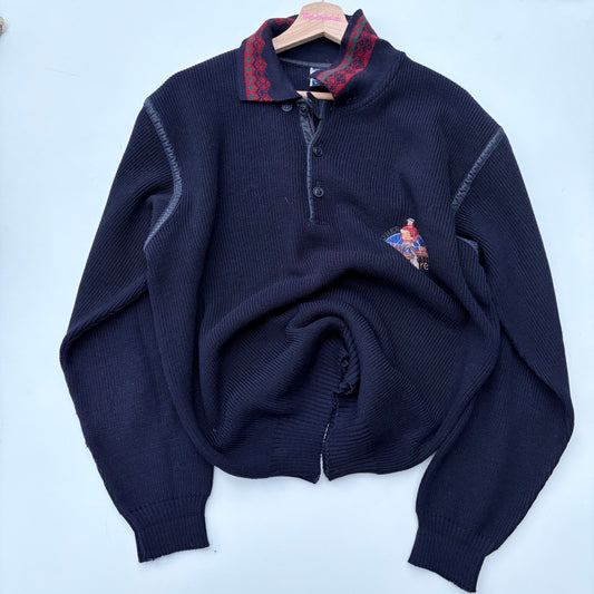 Polo in maglia colletto bordeaux