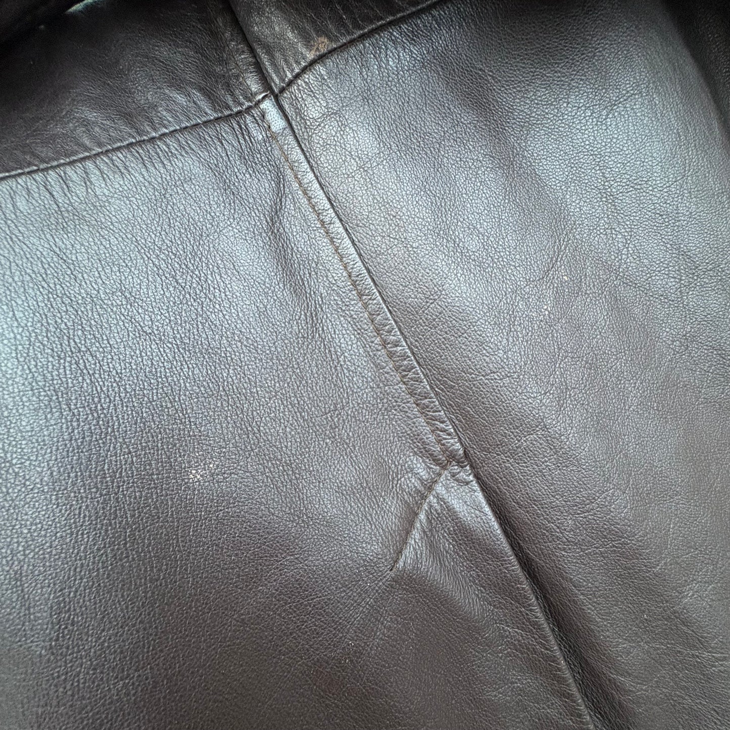 Trench vintage in pelle