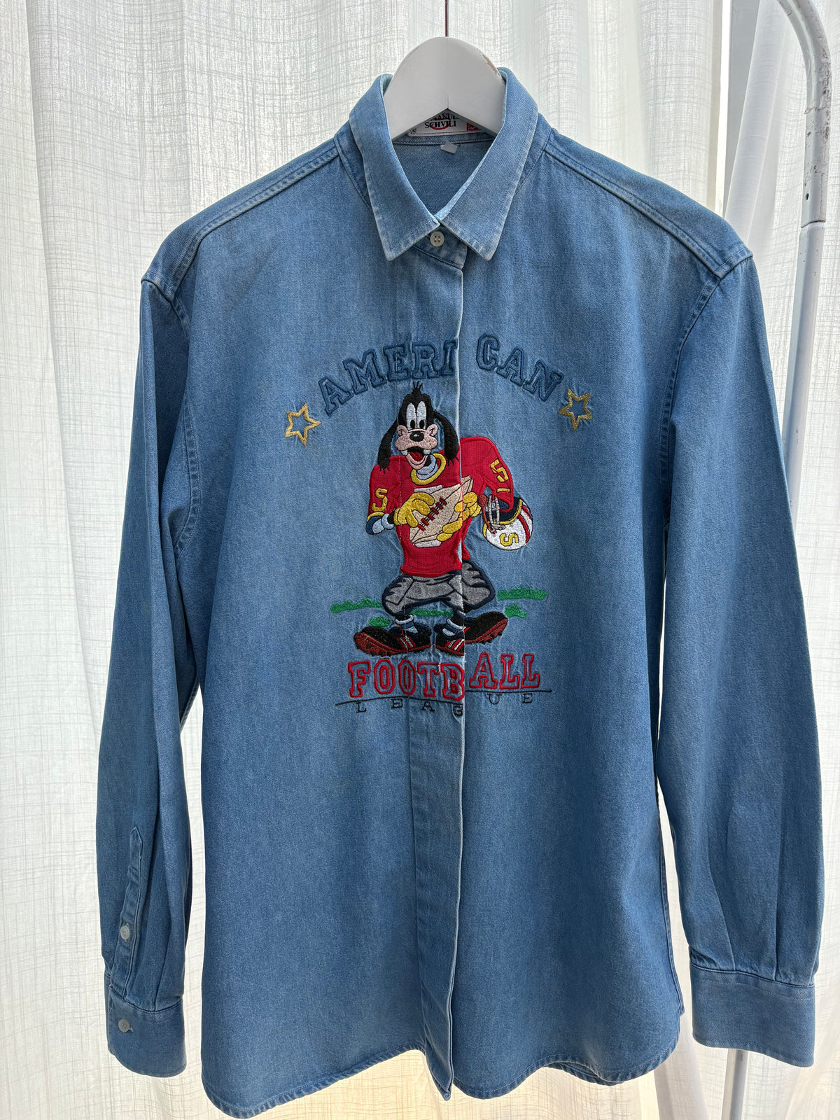 Camicia Schvili jeans con Pippo rugbista