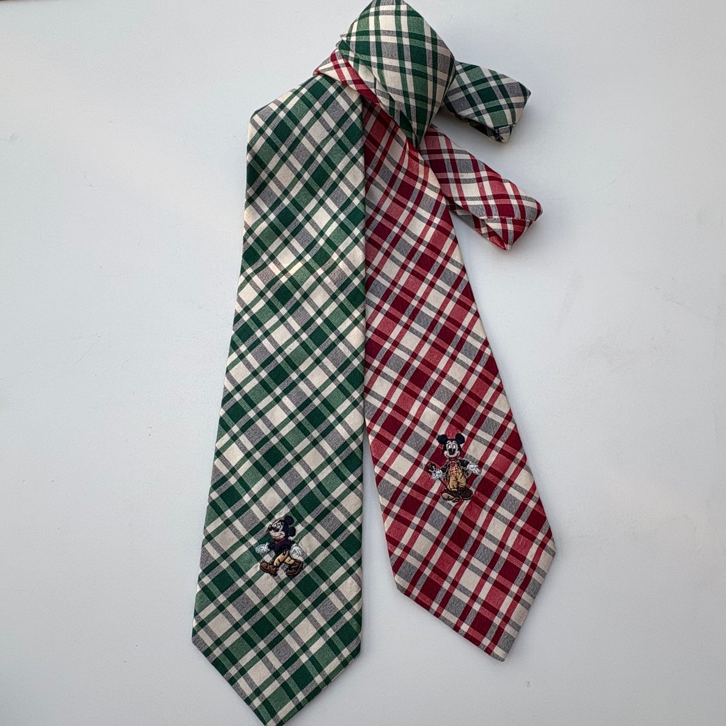 Green tartan tie