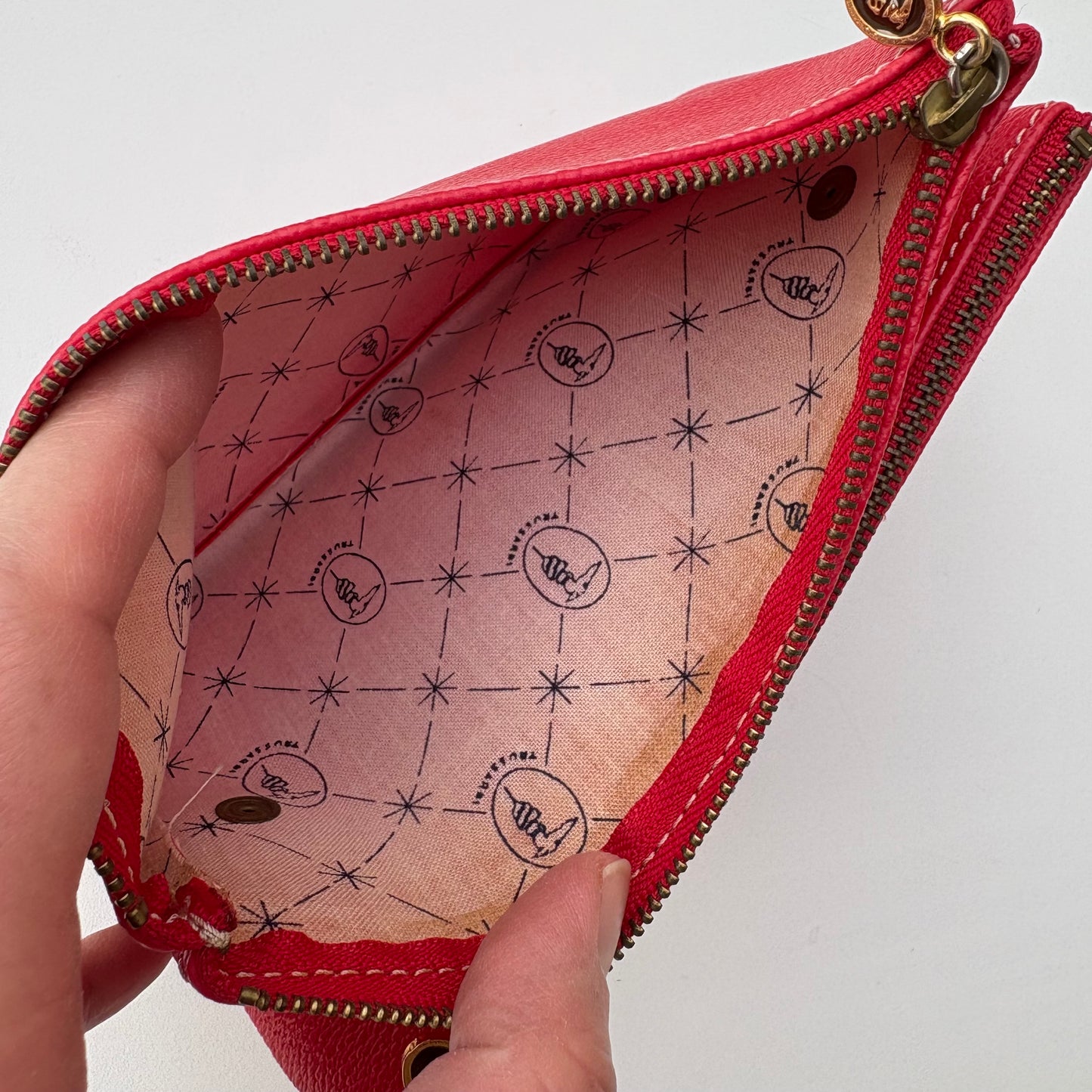 Pochette tris rossa Trussardi