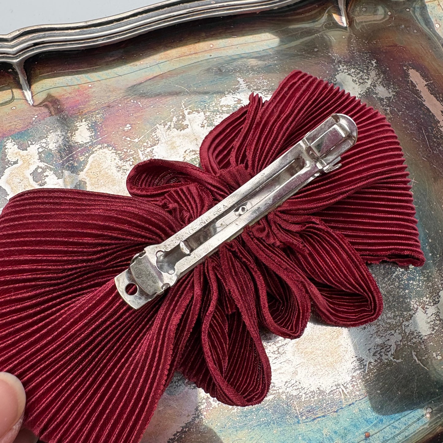 Fiocco bordeaux per capelli