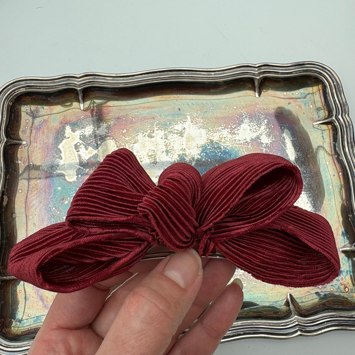 Fiocco bordeaux per capelli