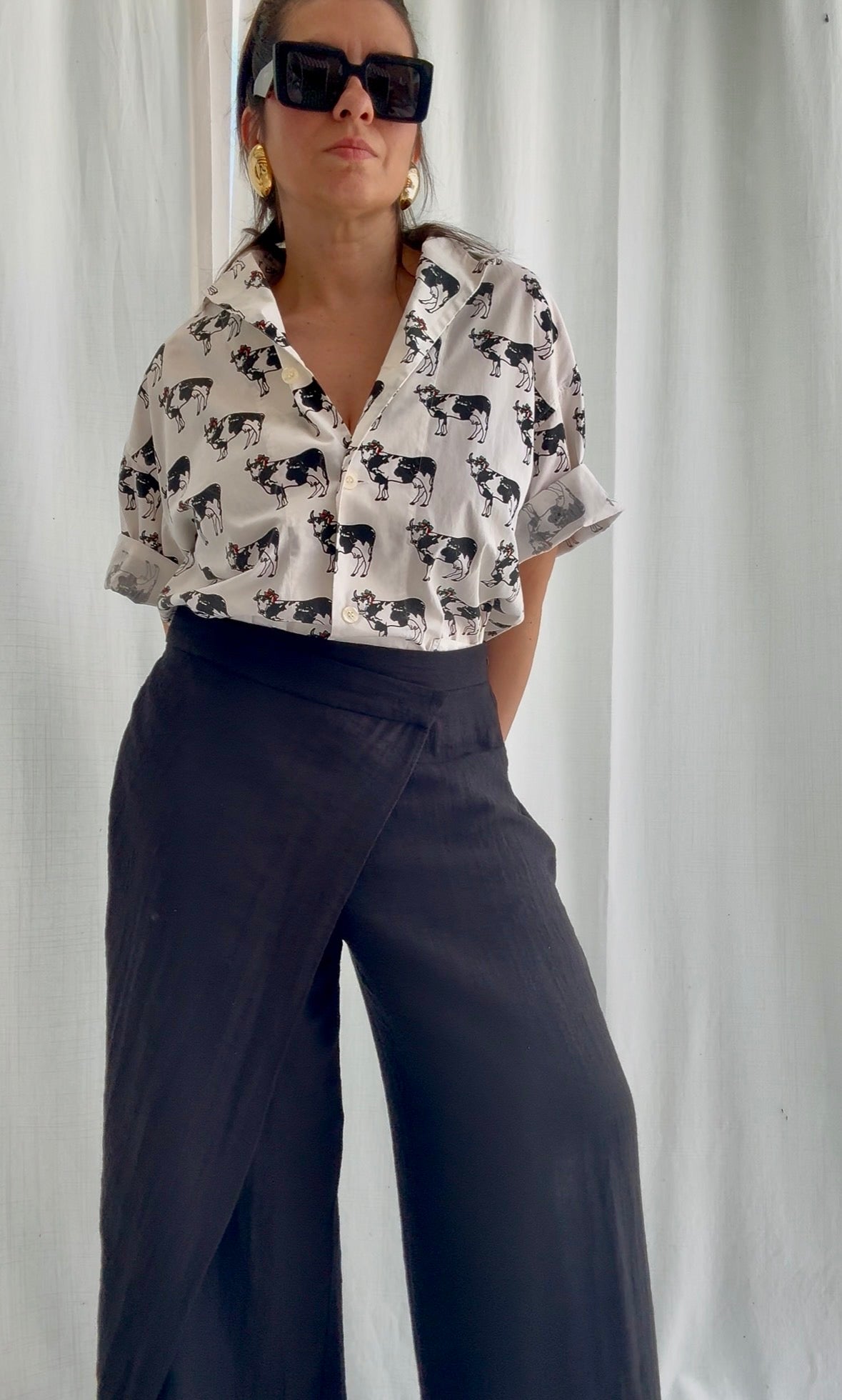 Moschino shirt con mucca