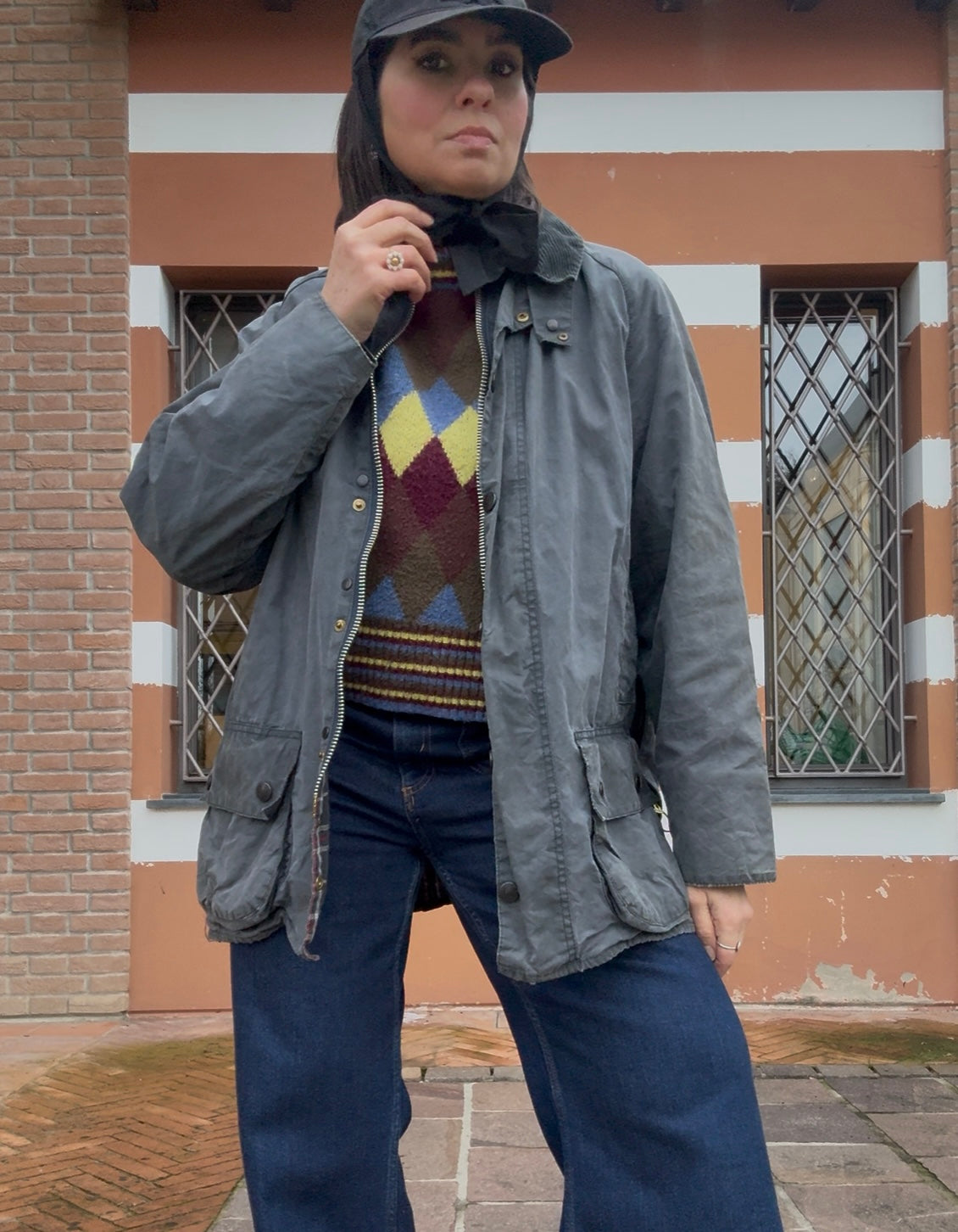 Barbour Beaufort grigio-blu