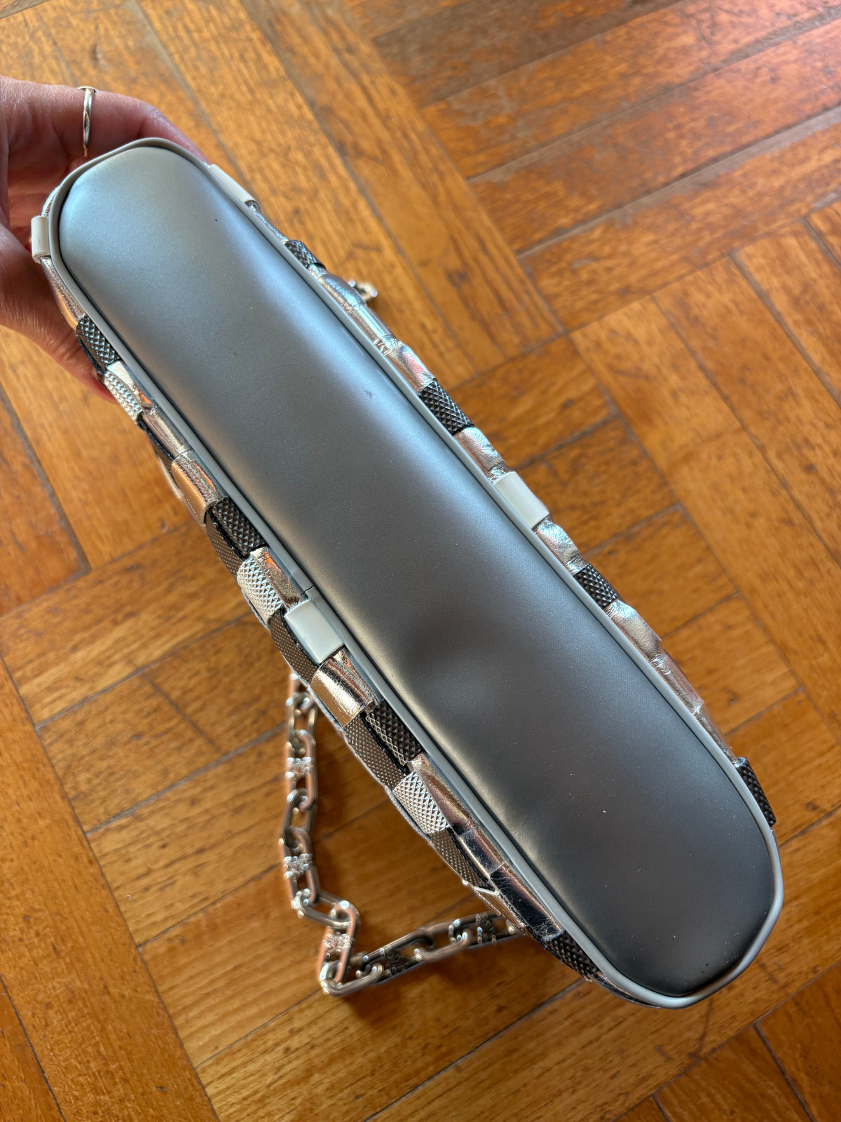 Borsa intreccio argento Piero Guidi