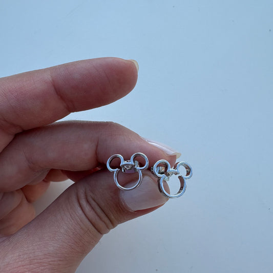 Orecchini argento topolino