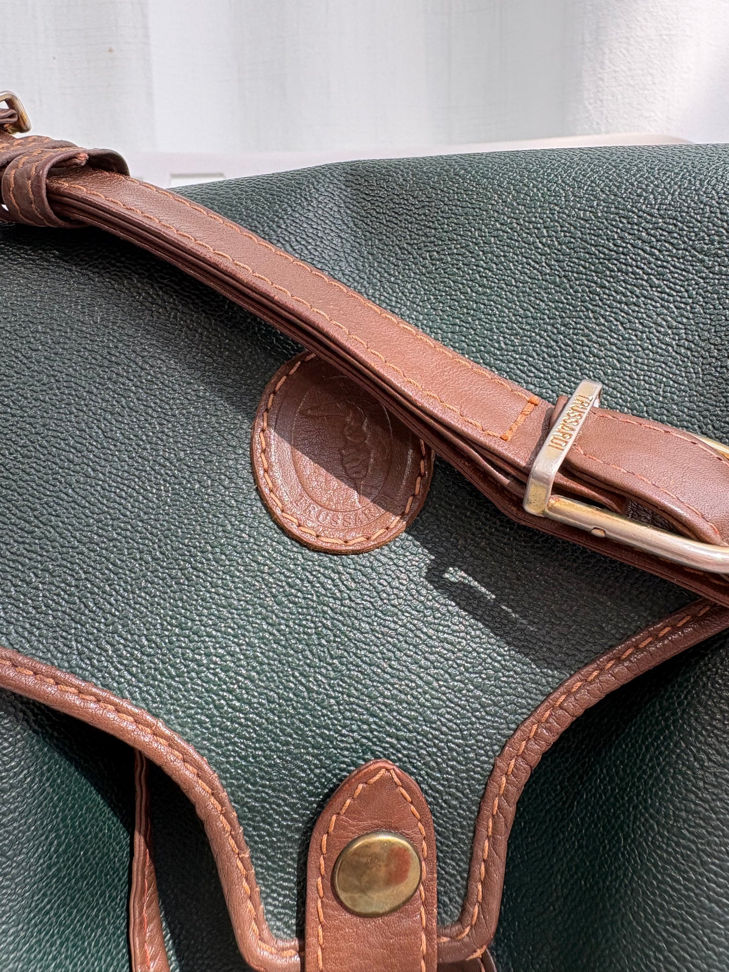 Secchiello Trussardi verde bosco con patta