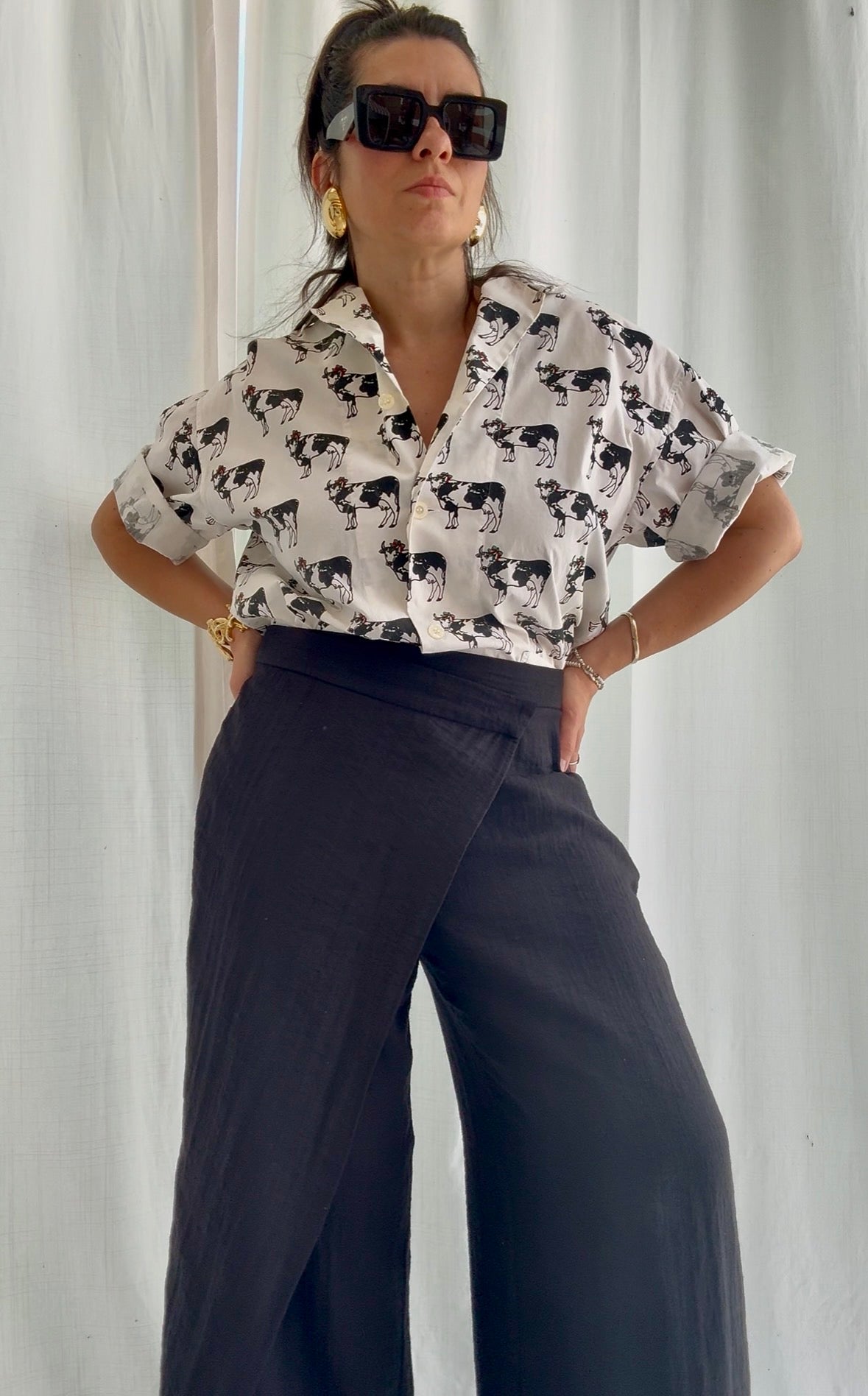 Moschino shirt con mucca