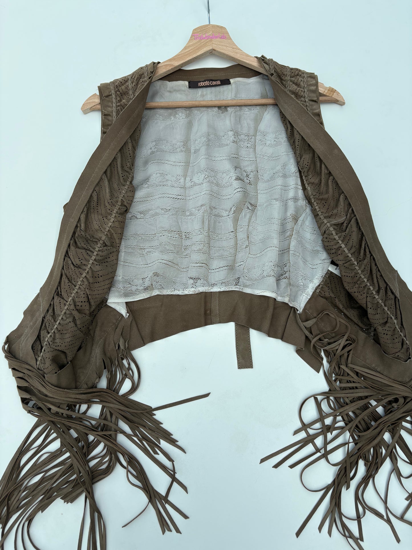 Gilet pelle scamosciata Roberto Cavalli