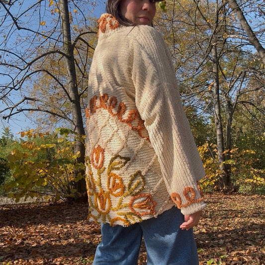 Giacca con disegno sul fondo