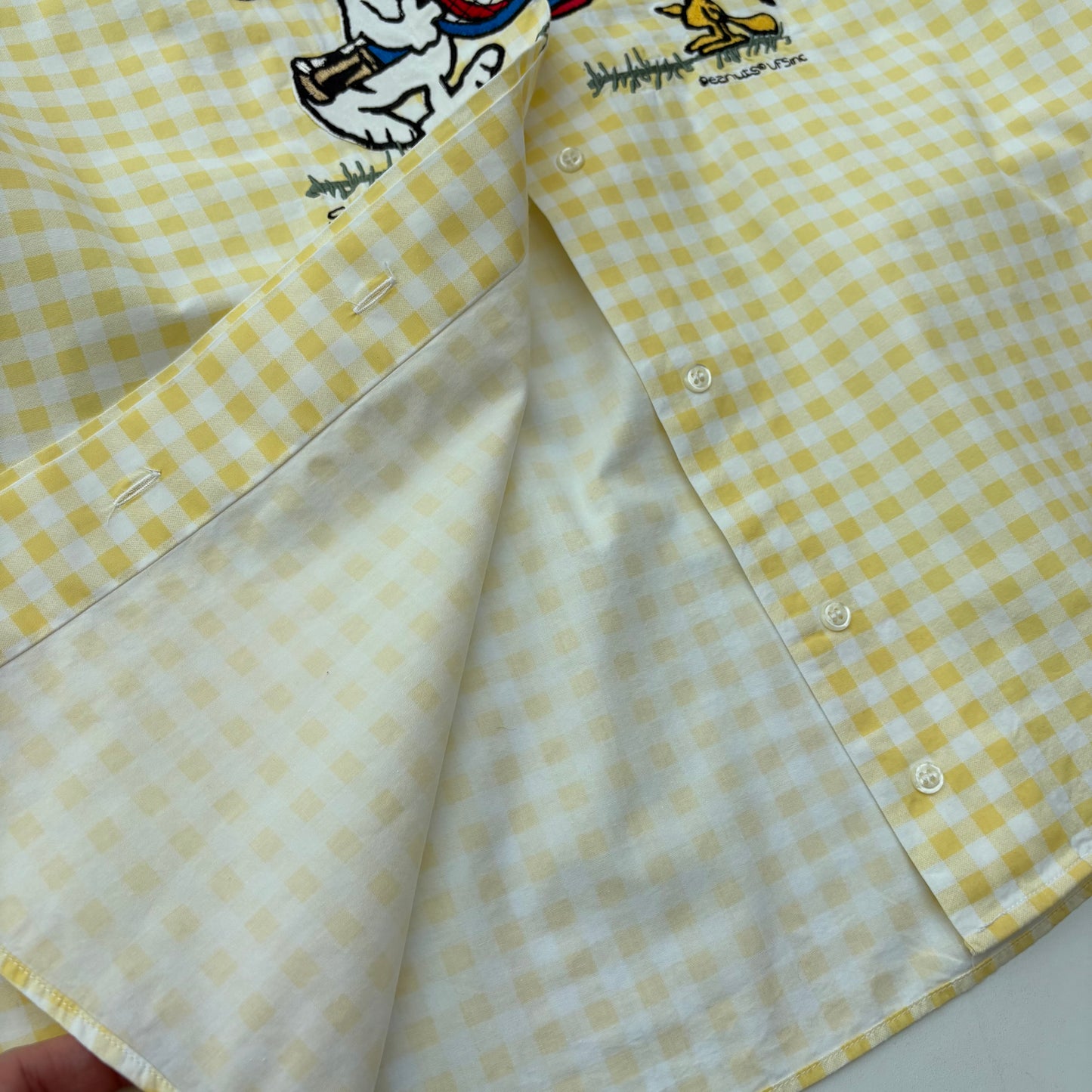 Snoopy a quadretti gialli camicia