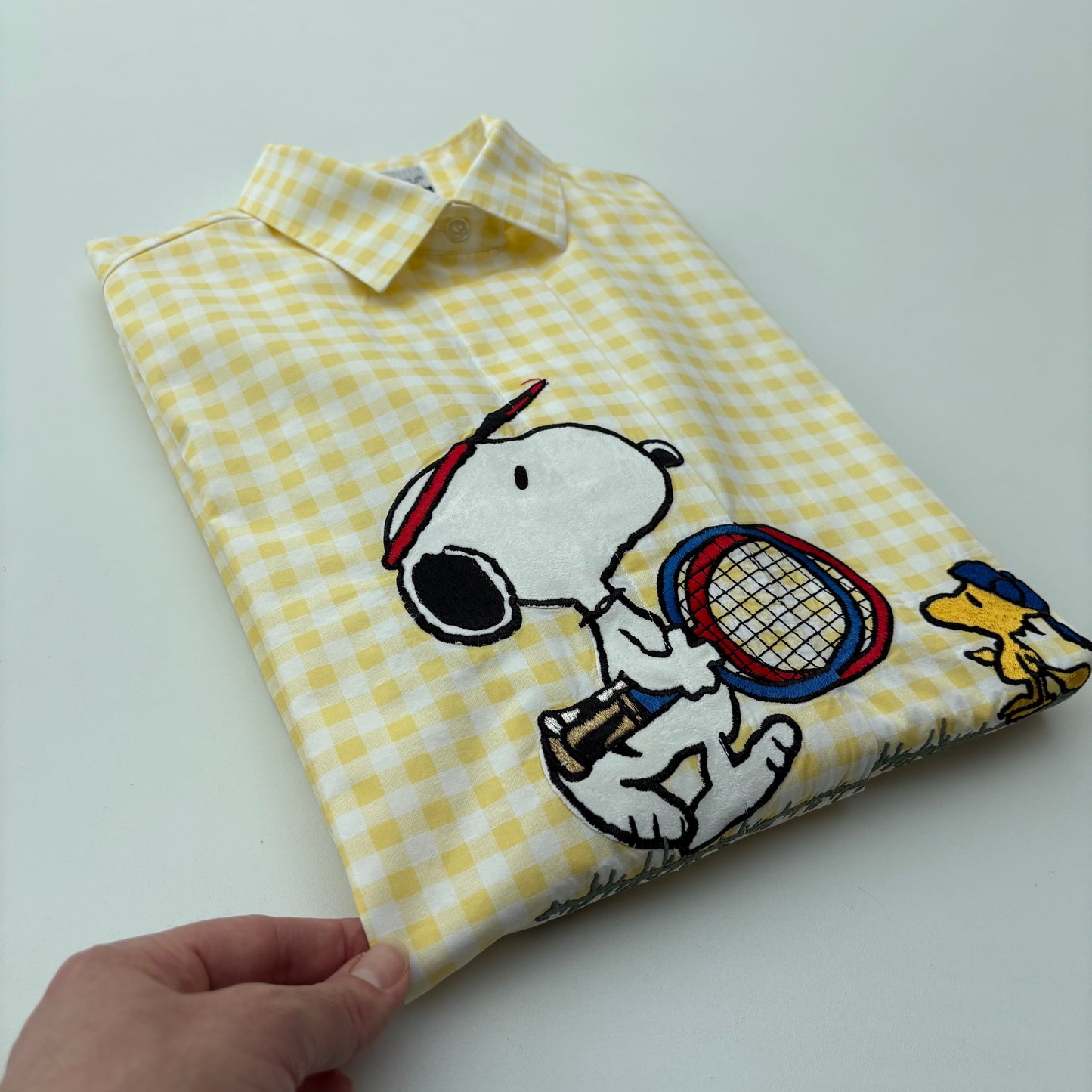 Snoopy a quadretti gialli camicia