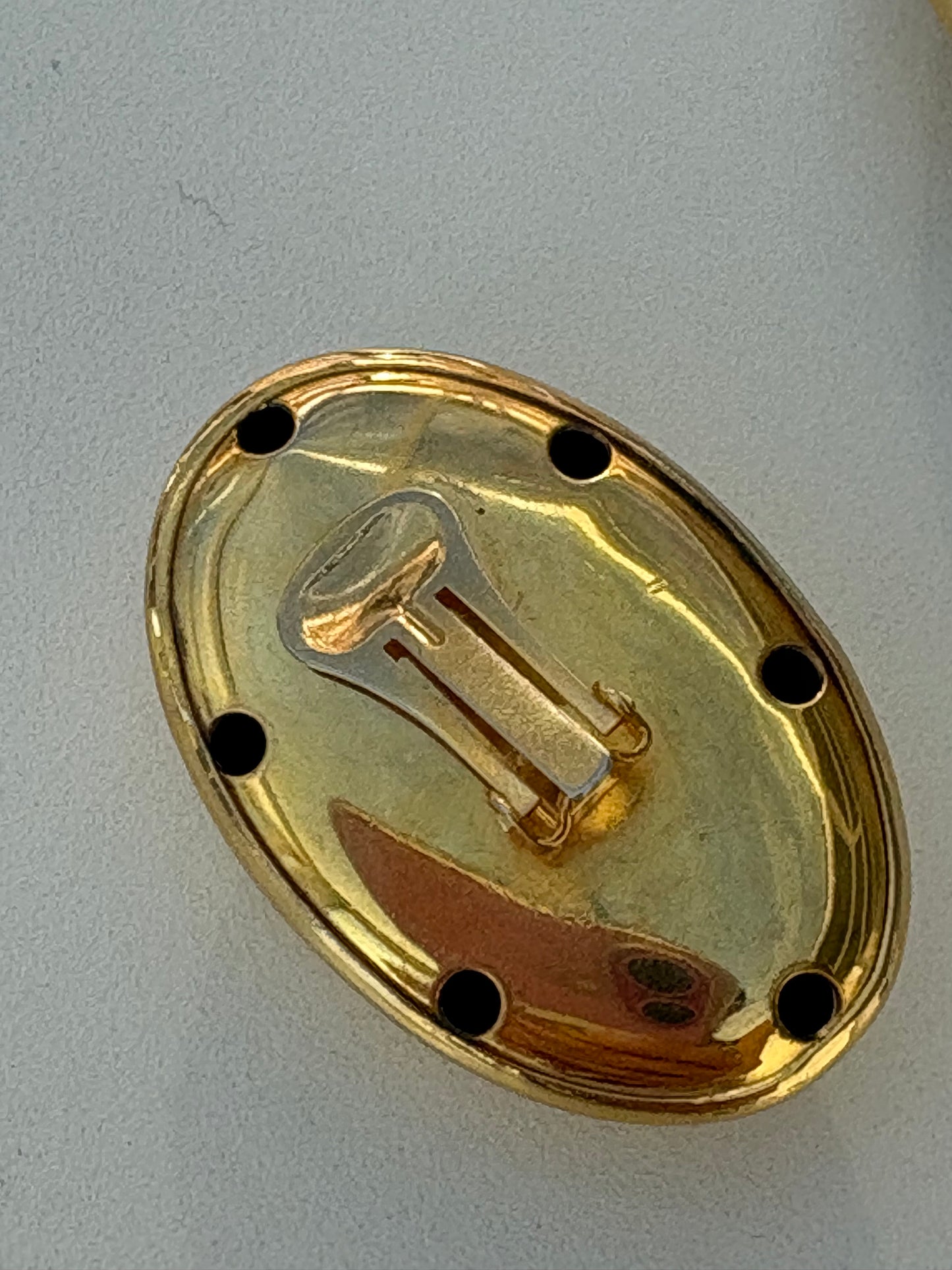 Orecchini ovali super big gold con clip