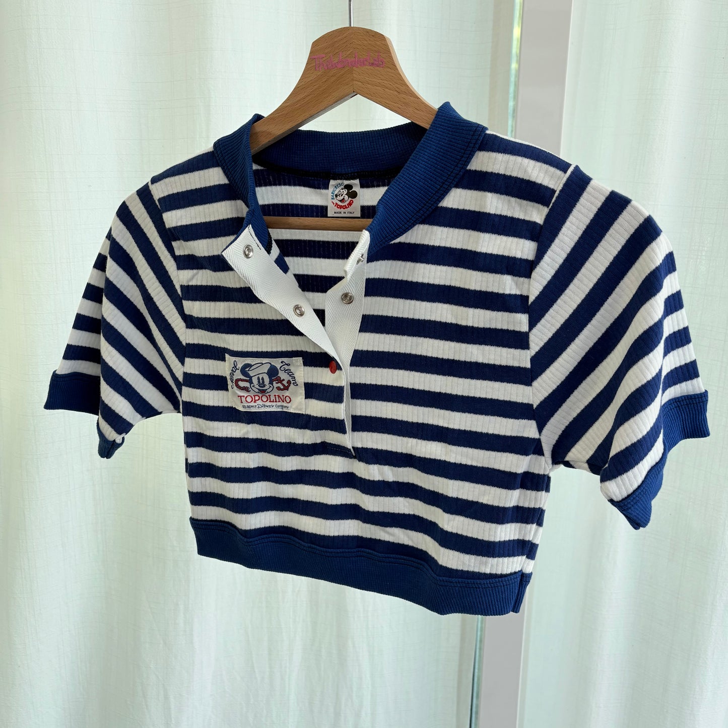 Crop top a righe Topolino