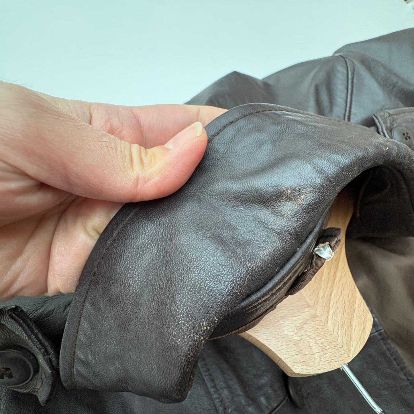 Trench vintage in pelle
