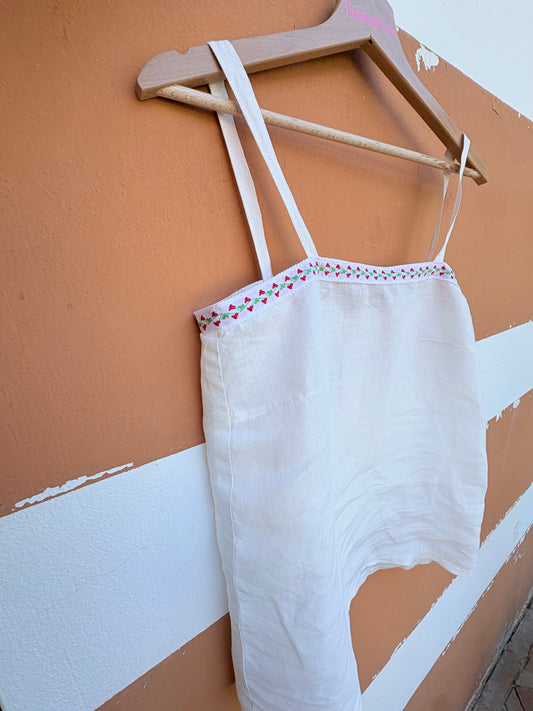 Top in lino sartoriale