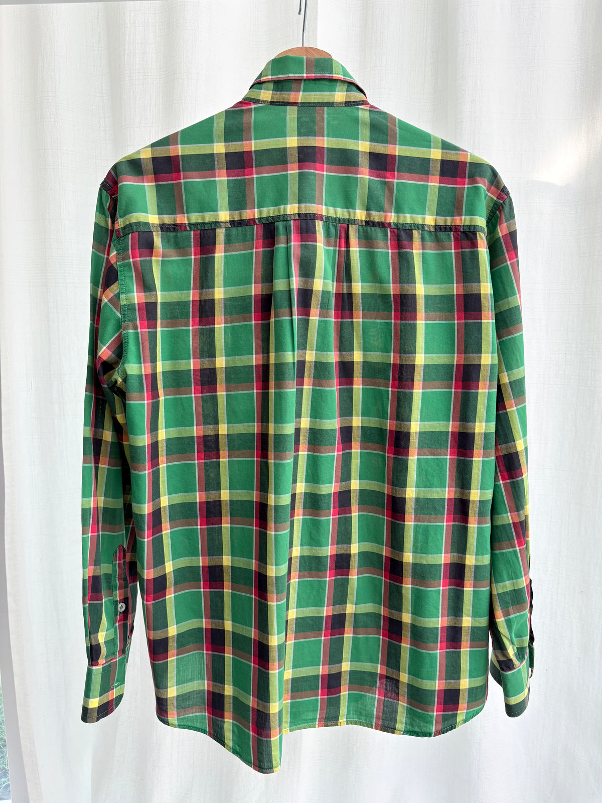 Camicia Schvili scozzese verde