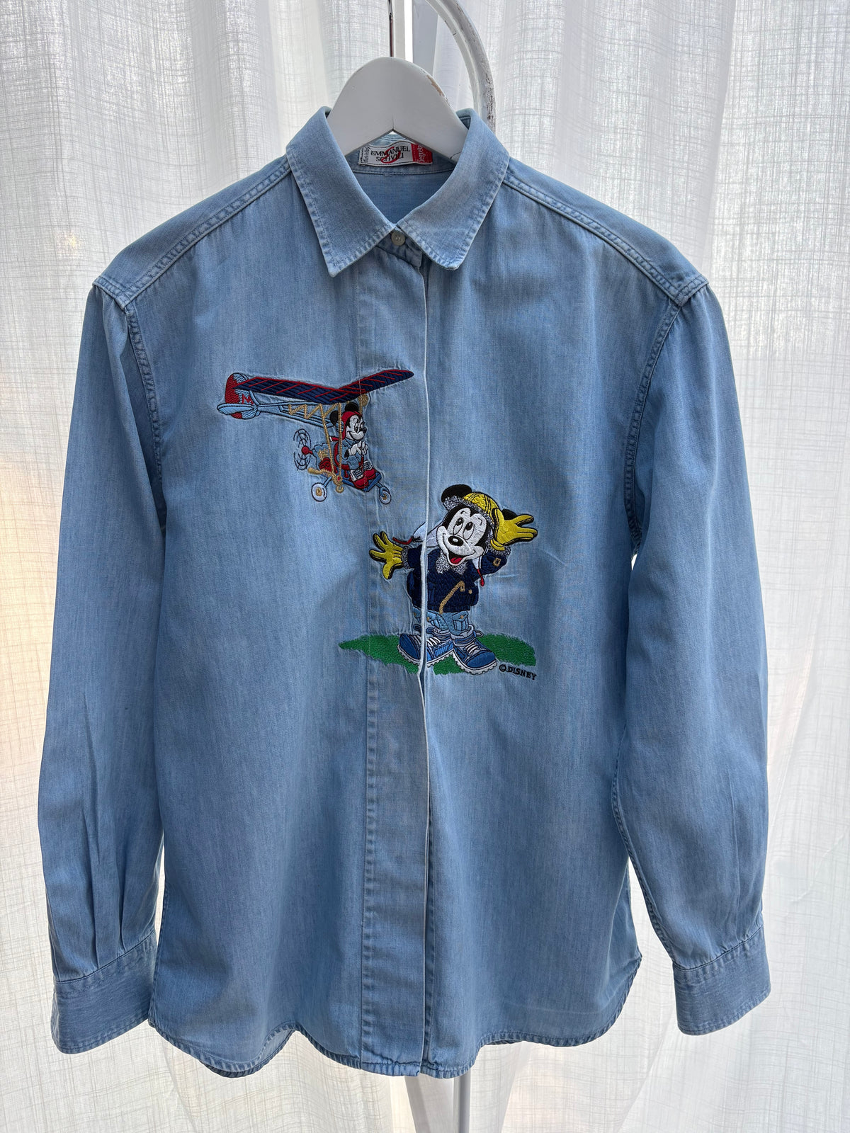 Camicia Schvili in jeans con Minnie pilota