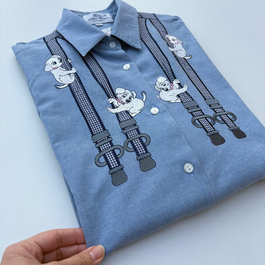 Camicia cuccioli su bretelle