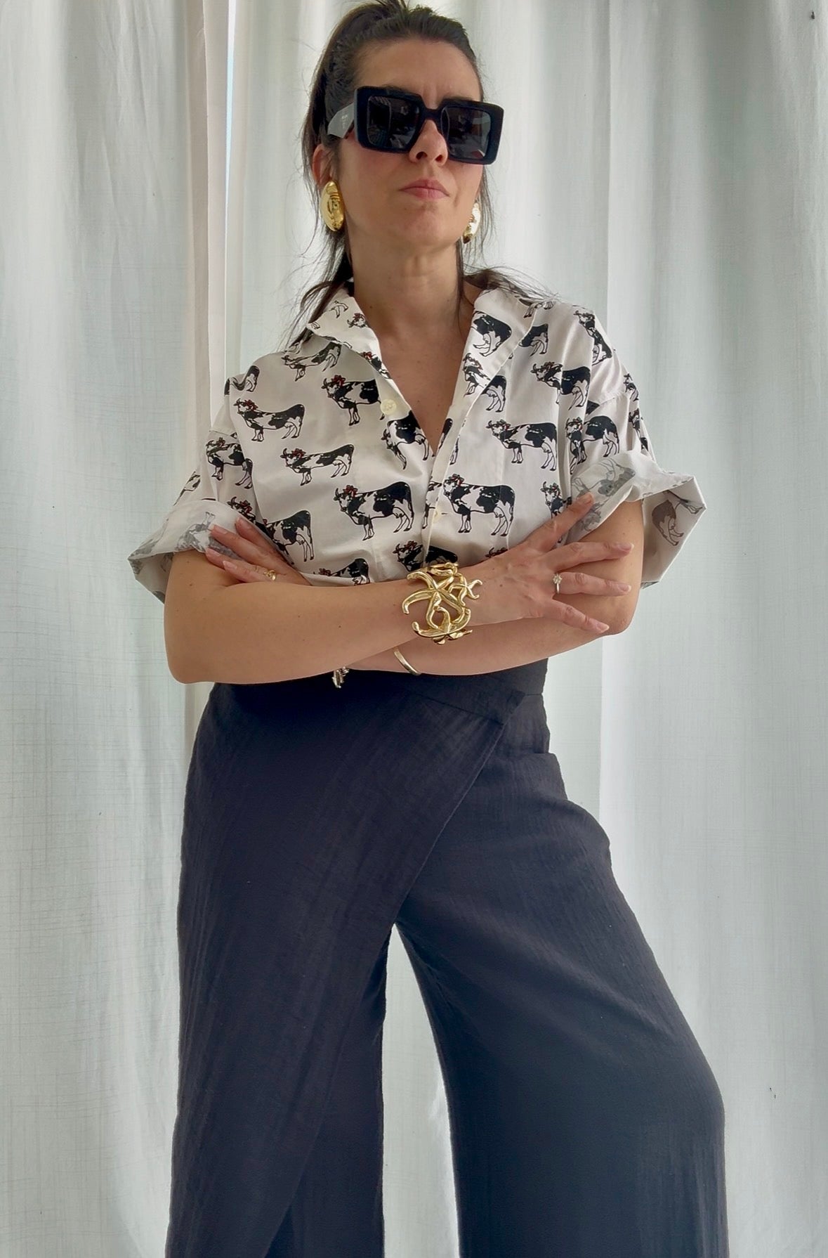 Moschino shirt con mucca