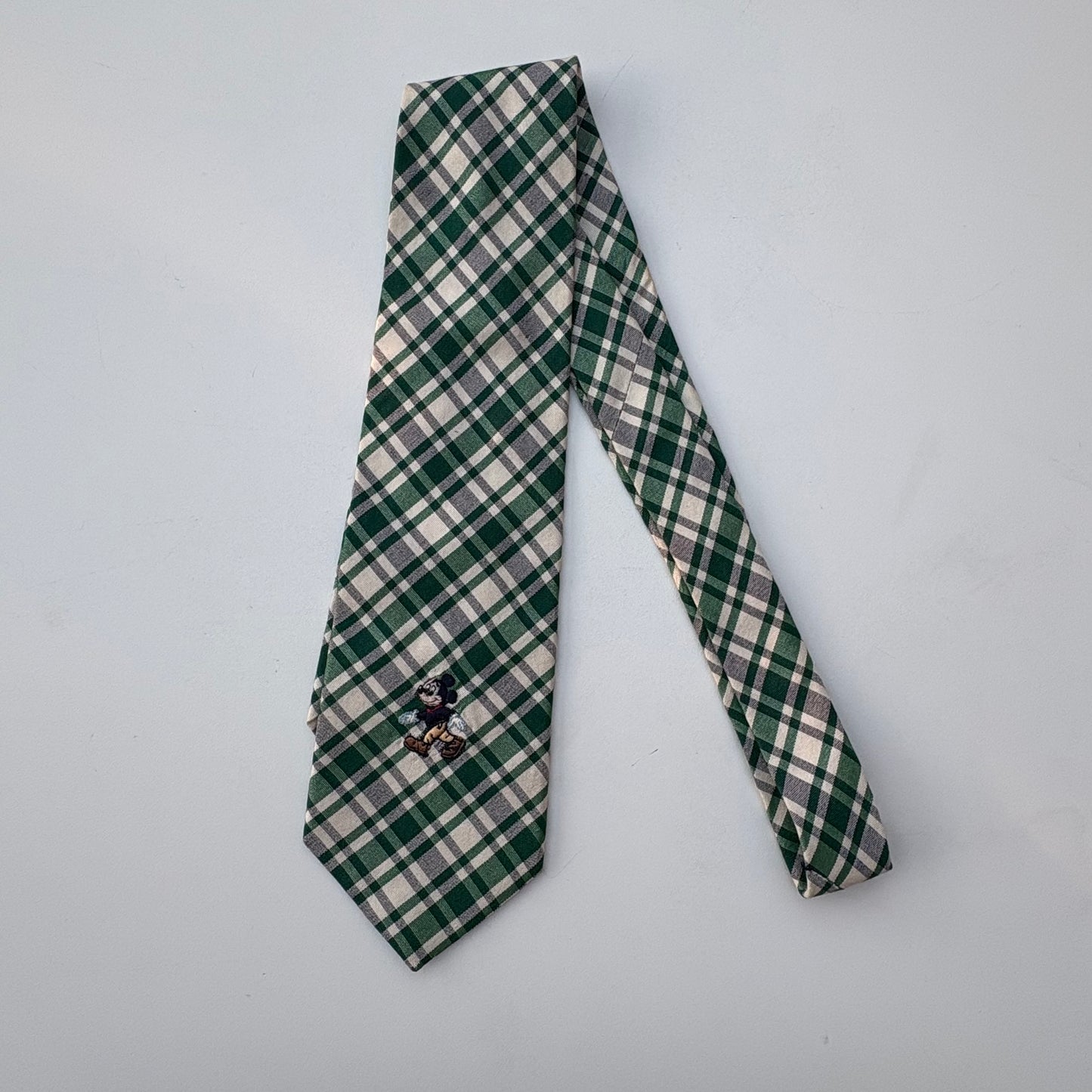 Green tartan tie