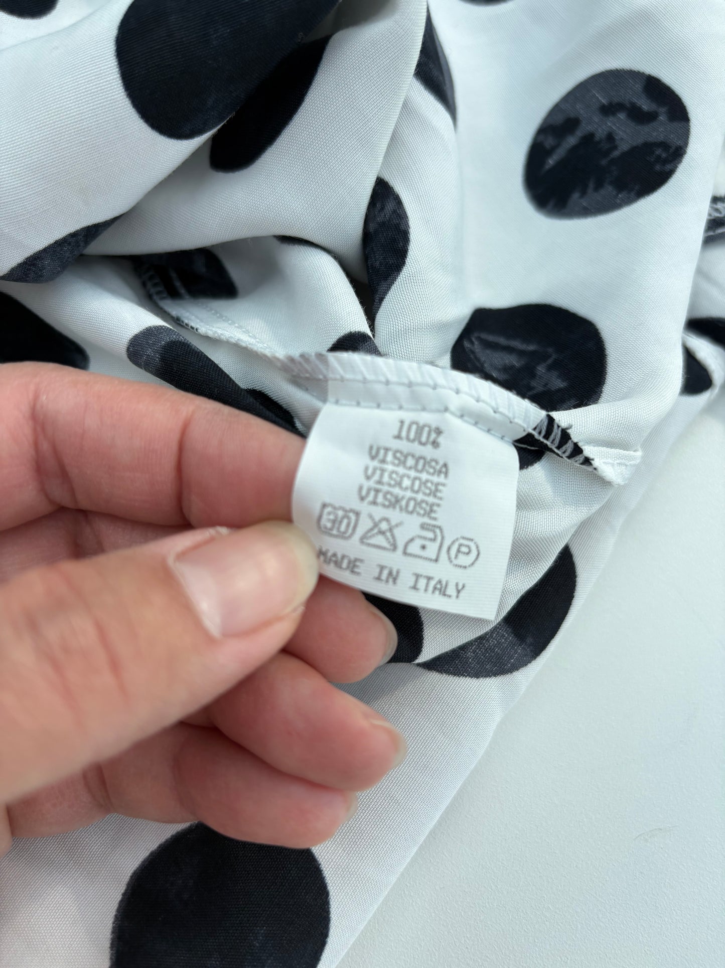Camicia viscosa con mega pois