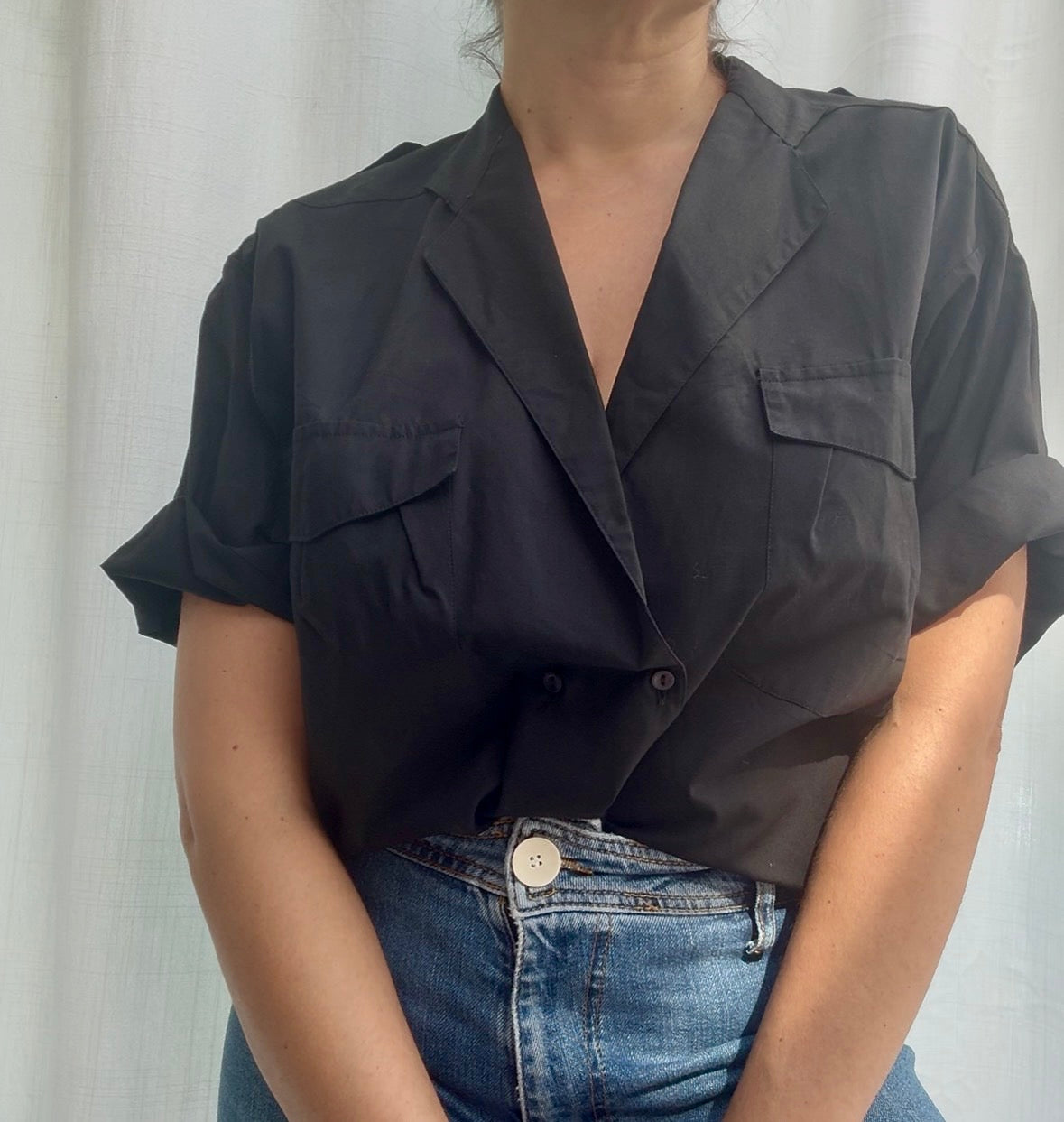 Camicetta nera oversize