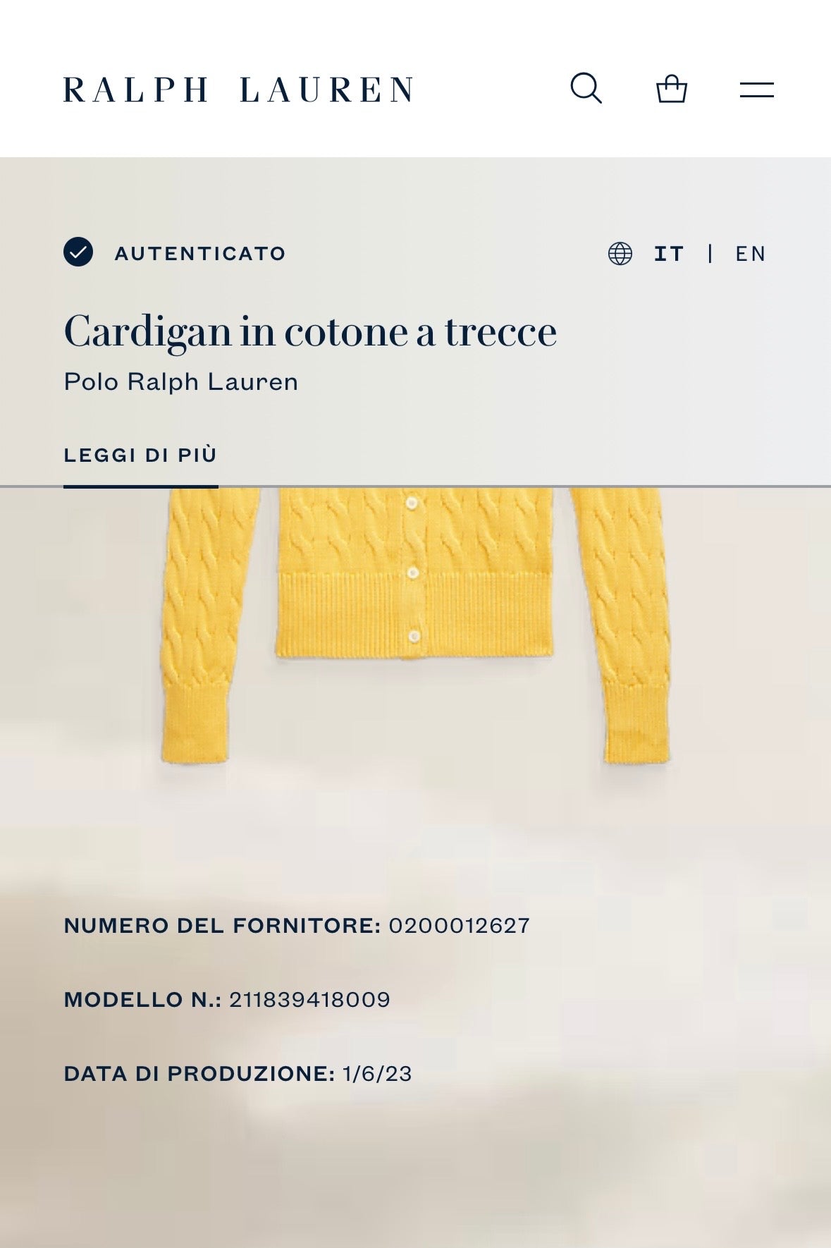 Cardigan Polo Ralph Lauren