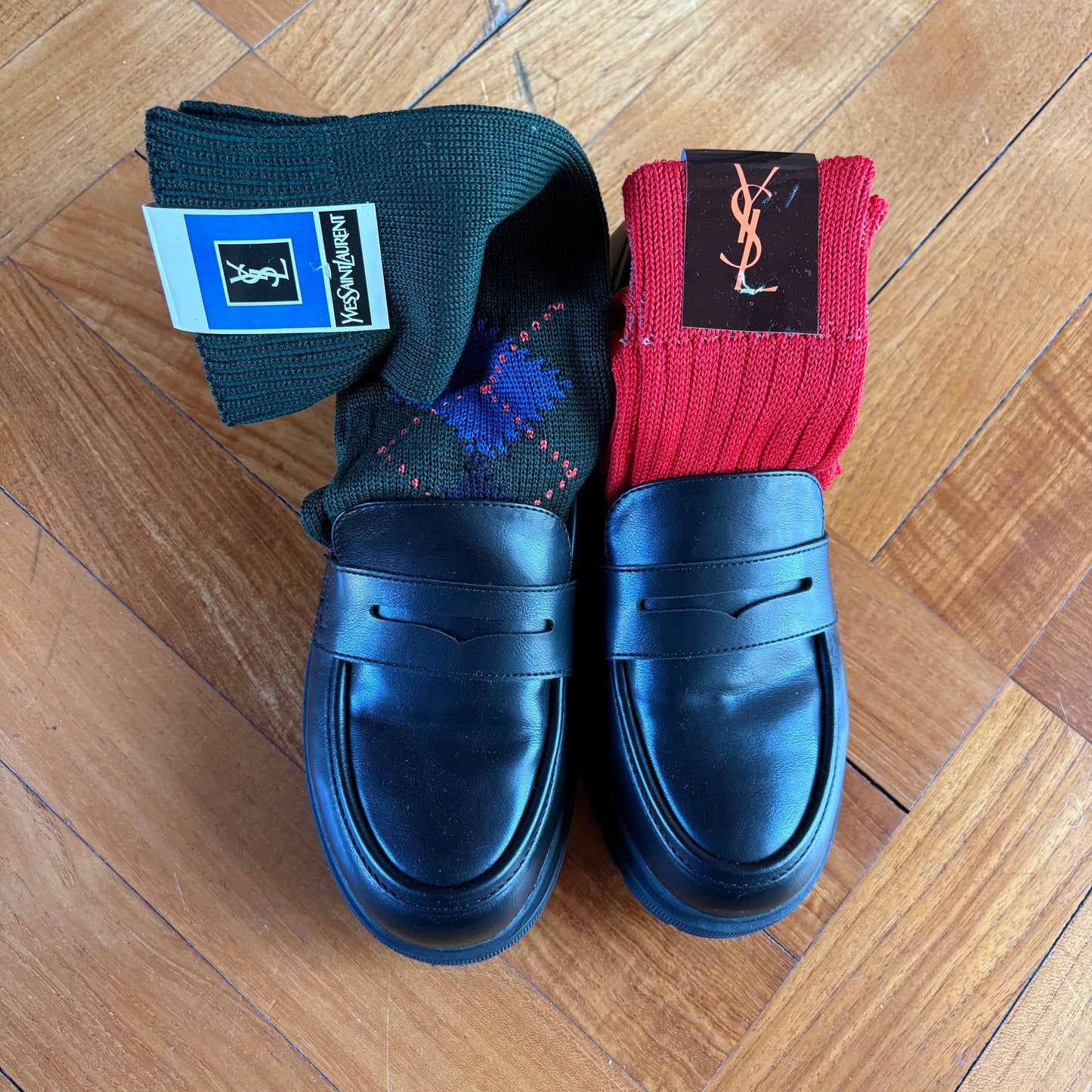 Calzettoni YSL rombi verdi