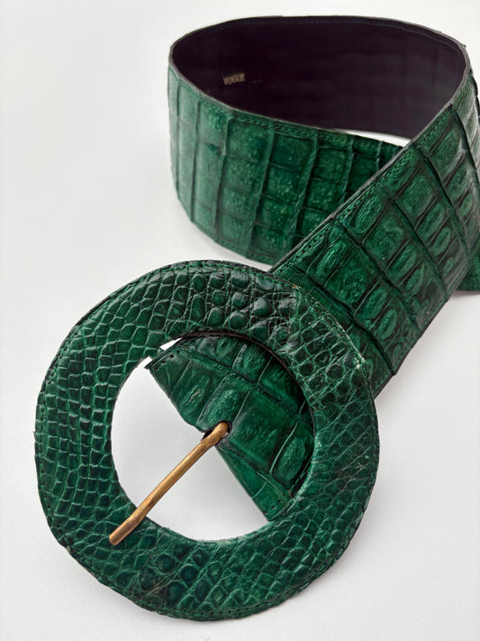 Cinturone croco verde