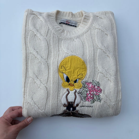 Titti pullover a trecce girocollo