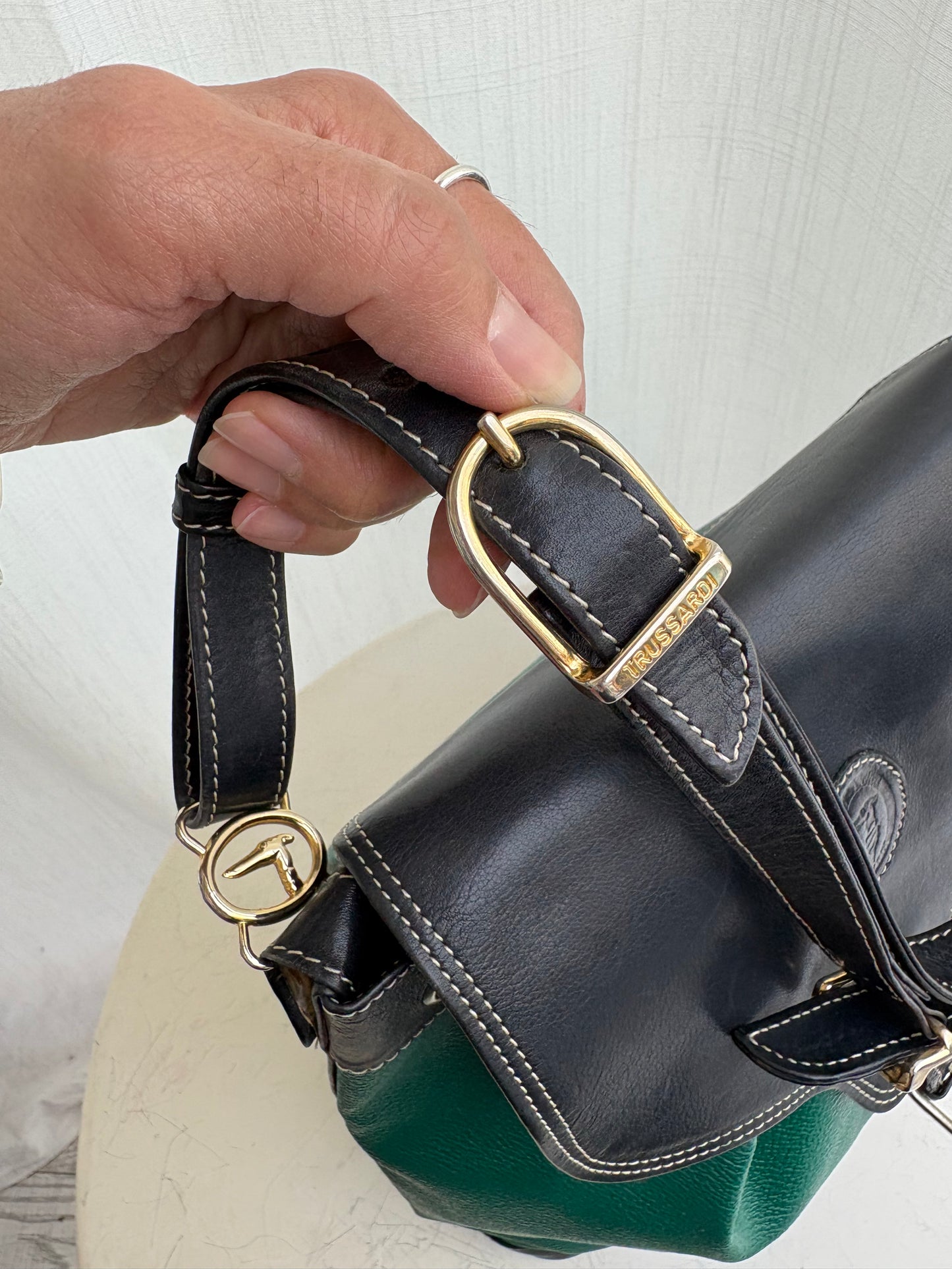 Secchiello Trussardi verde smeraldo