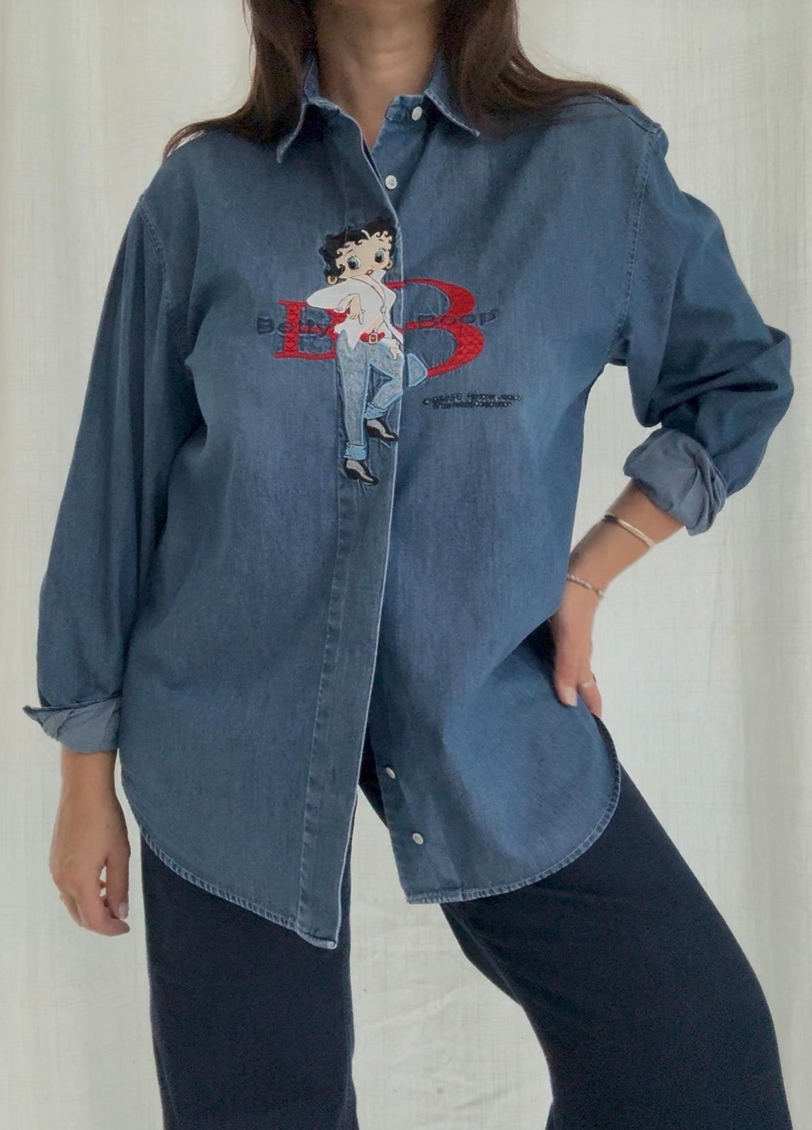 Betty Boop camicia jeans