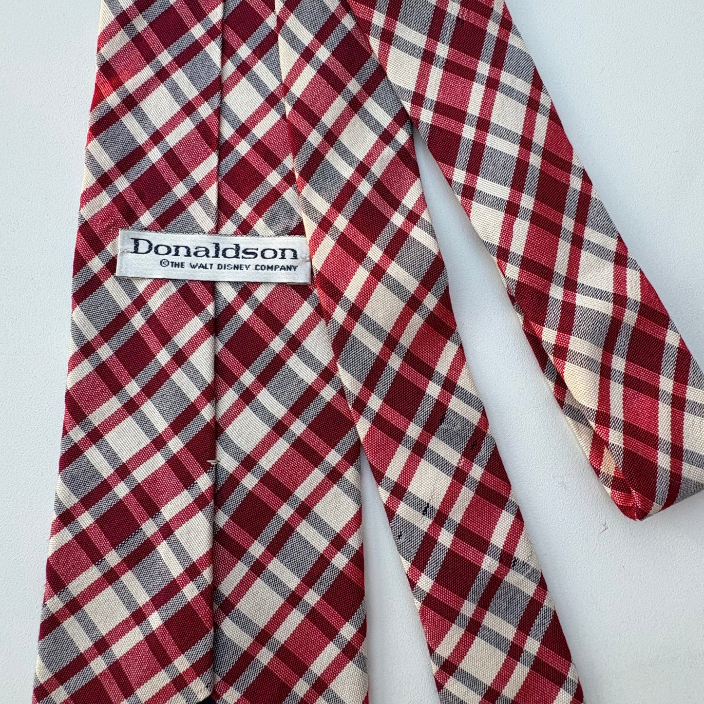 Red tartan tie